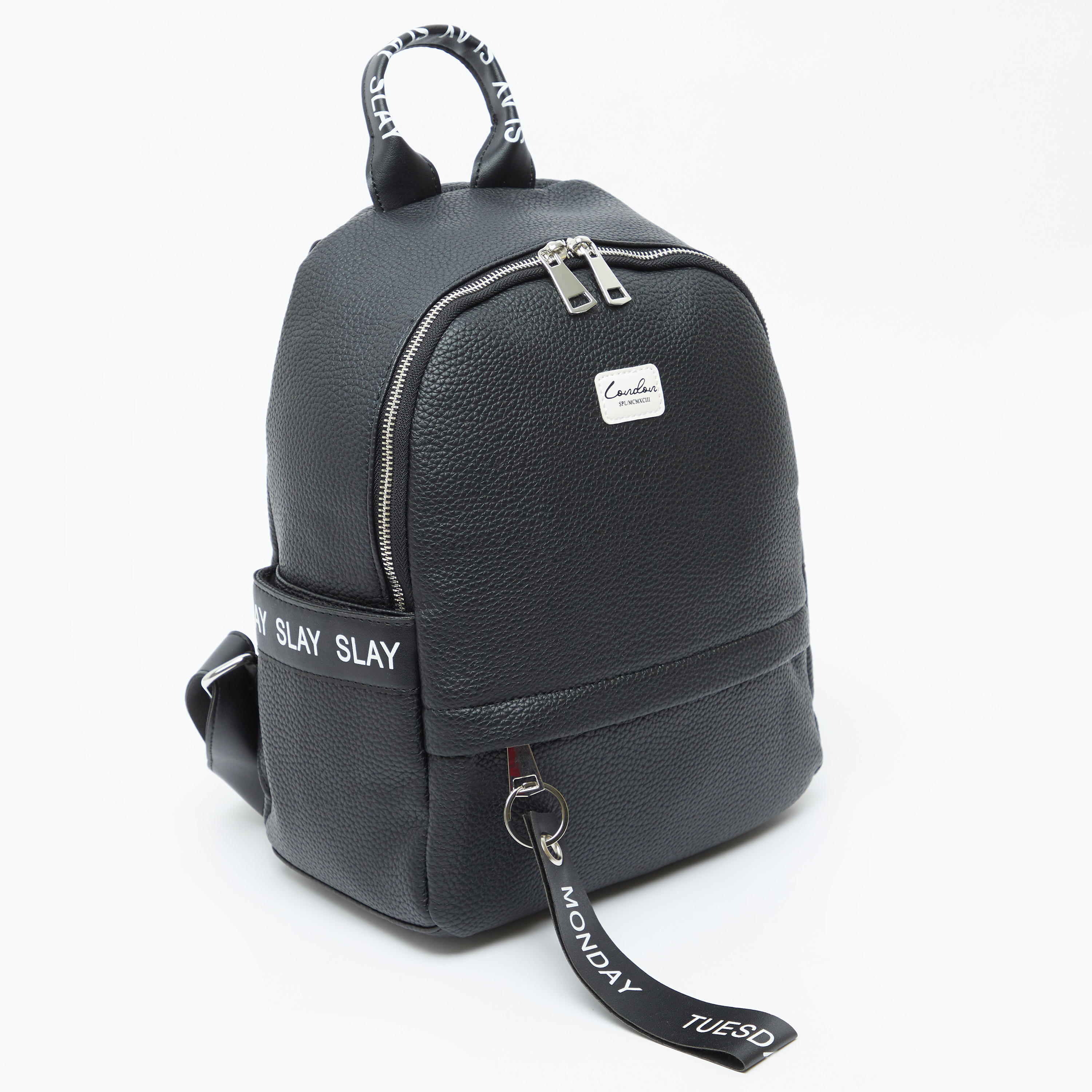 Textured Backpack with Adjustable Straps and Zip Closure-women-bagsandwallets-handbags-image-3