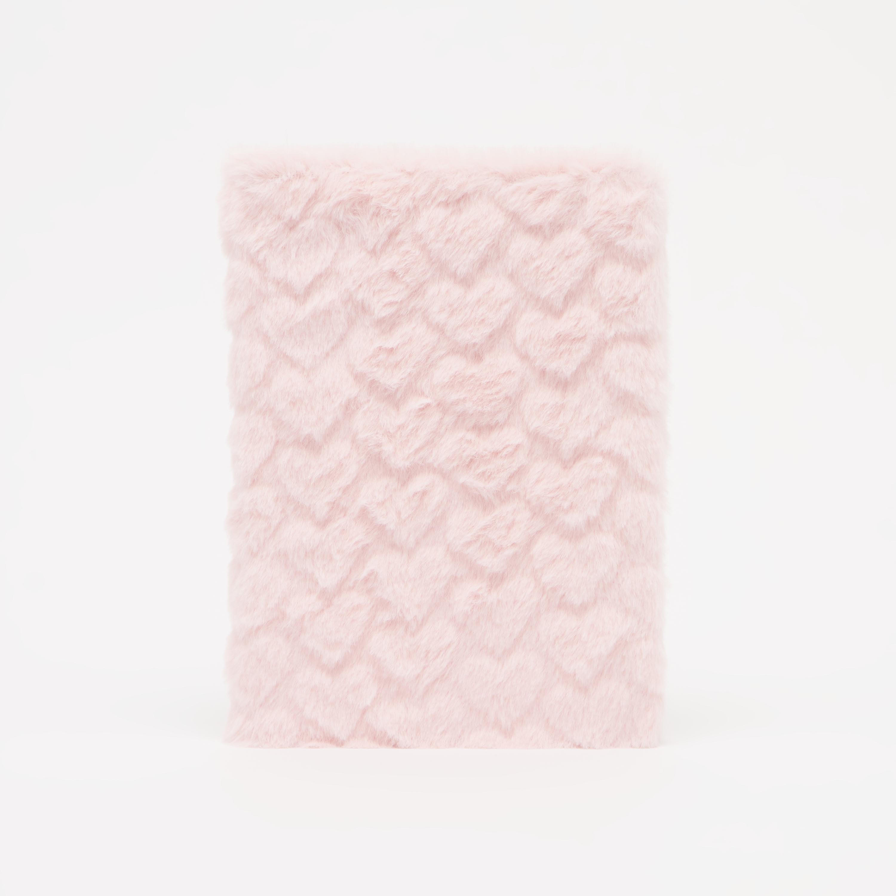 Heart Detail Plush Single Rule Notebook-women-clothingaccessories-novelties-image-1