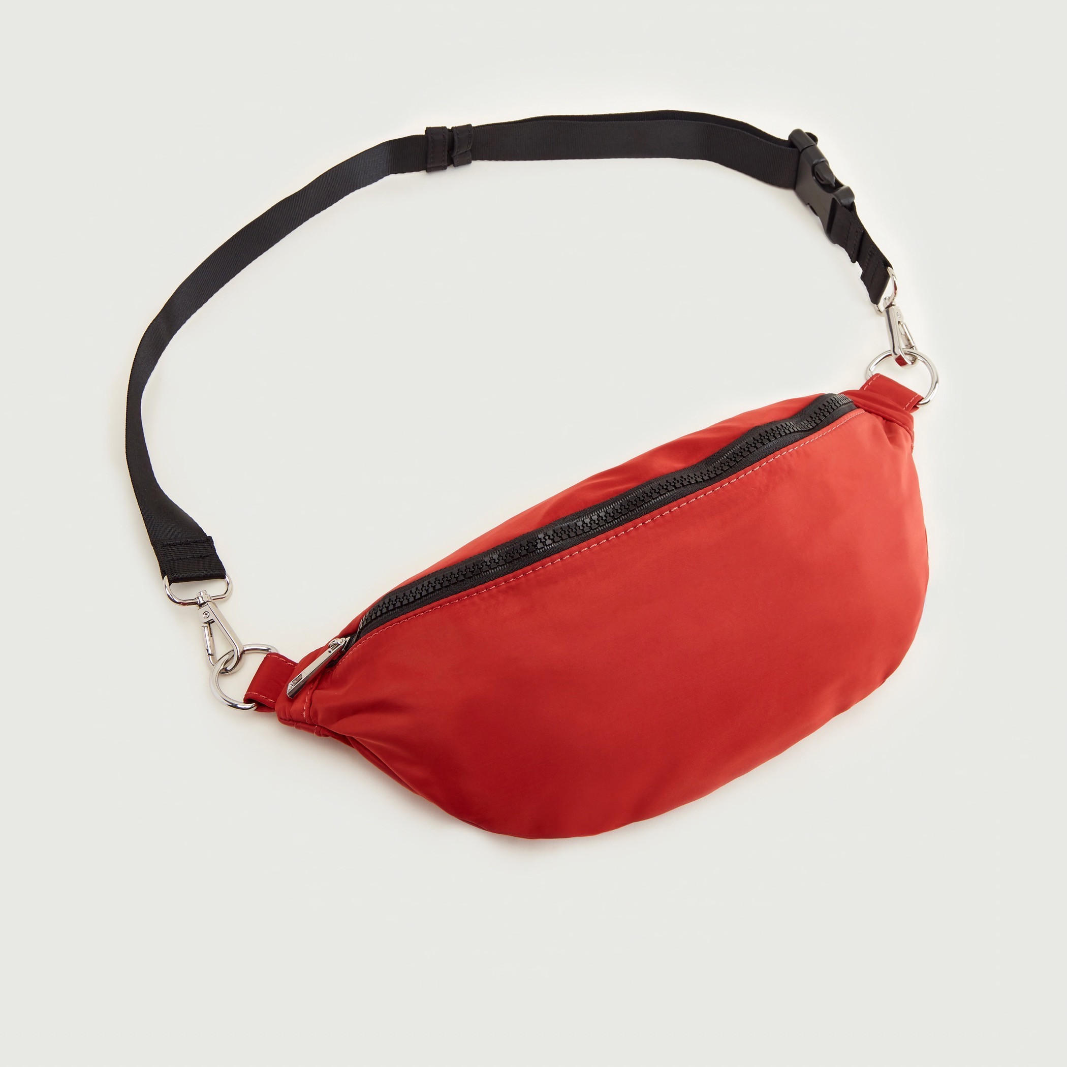 شنطة خصر سادة بسحّاب إغلاق وحزام قابل للتعديل-women-bagsandwallets-handbags-image-2