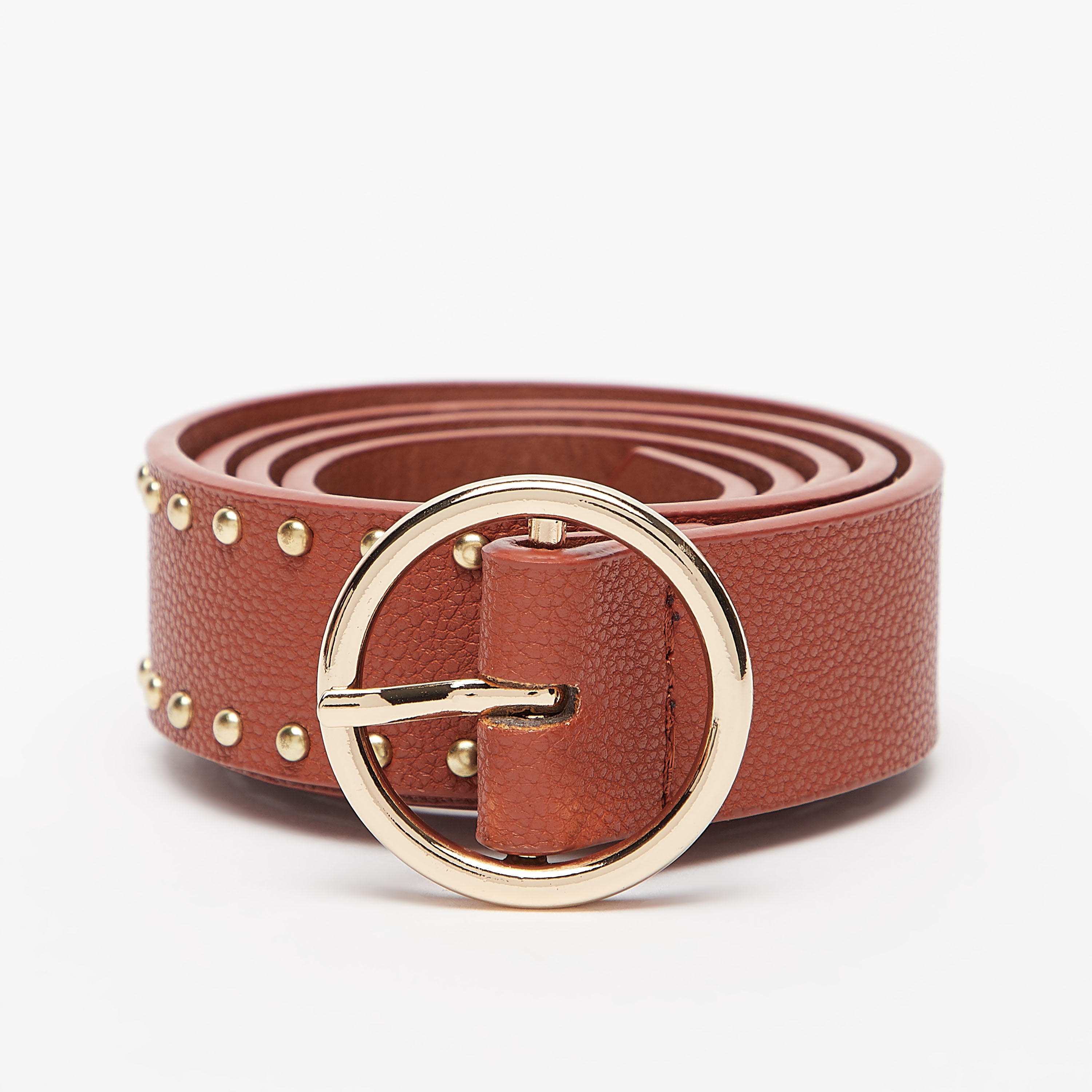 حزام بتفاصيل مزينة وإبزيم بدبوس-women-clothingaccessories-belts-image-1