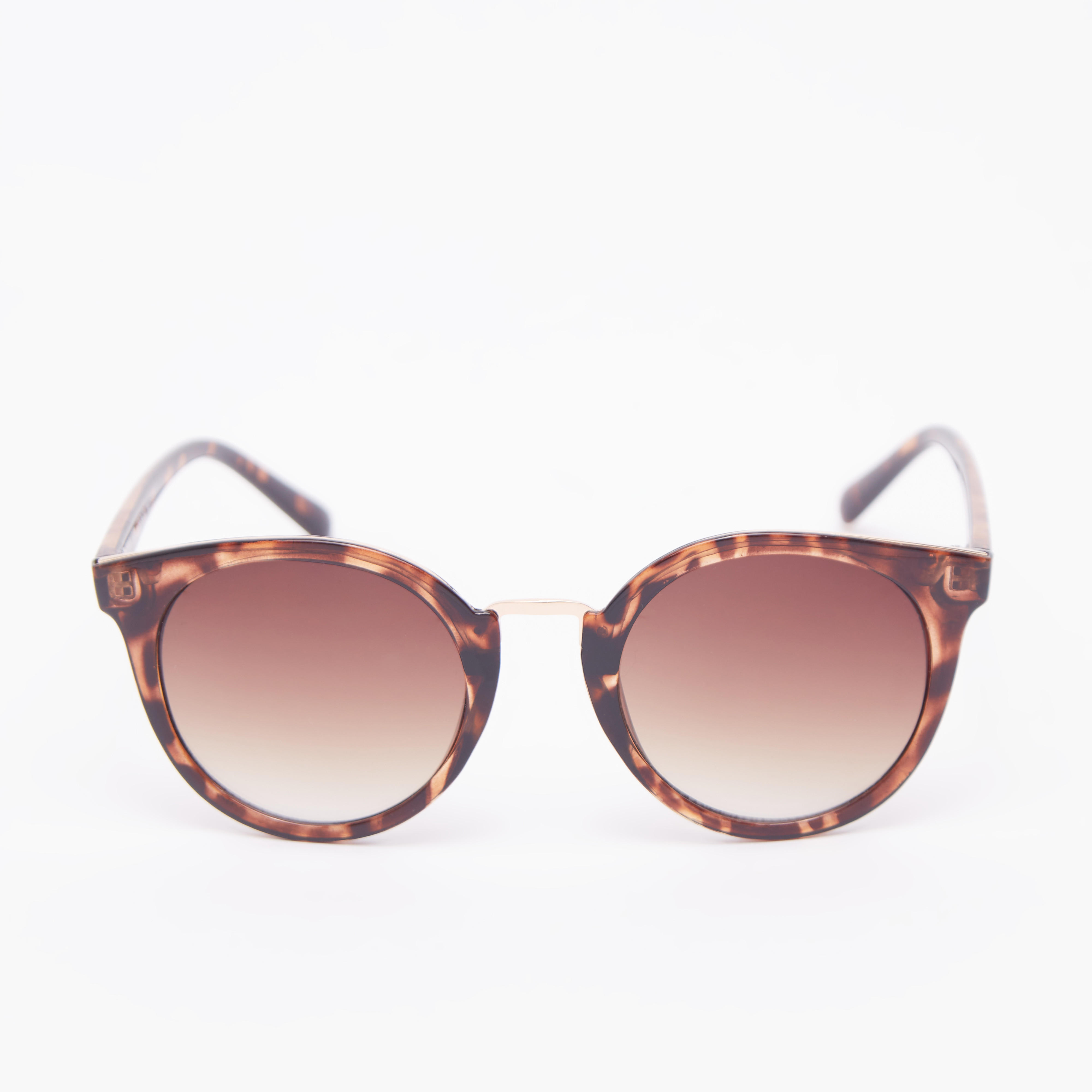 نظّارة شمسية مستديرة بإطار كامل ووسادات أنف و طبعات-women-sunglasses-image-3