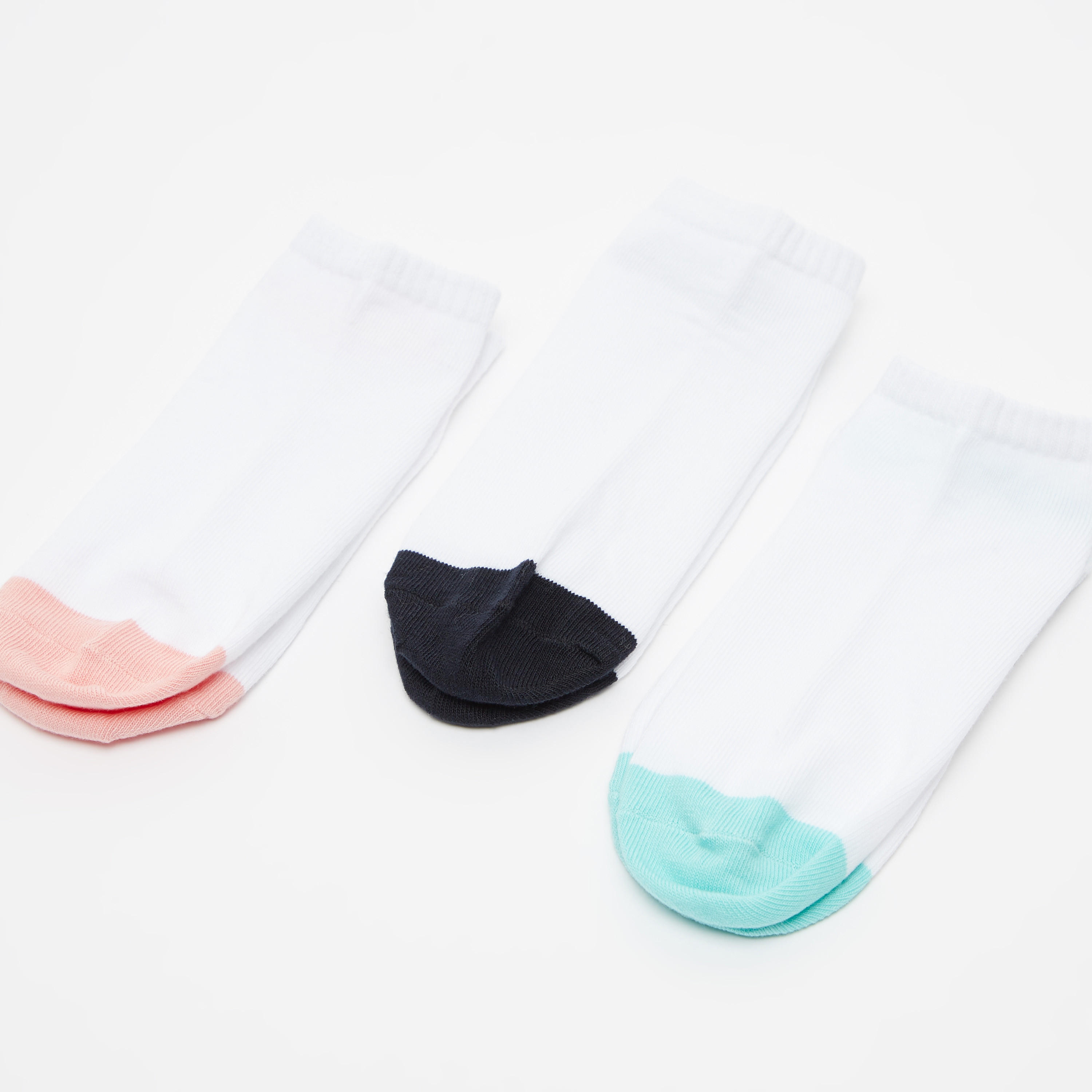 Set of 3 - Assorted Ankle Length Socks with Cuffed Hem-women-socksandstockings-image-3