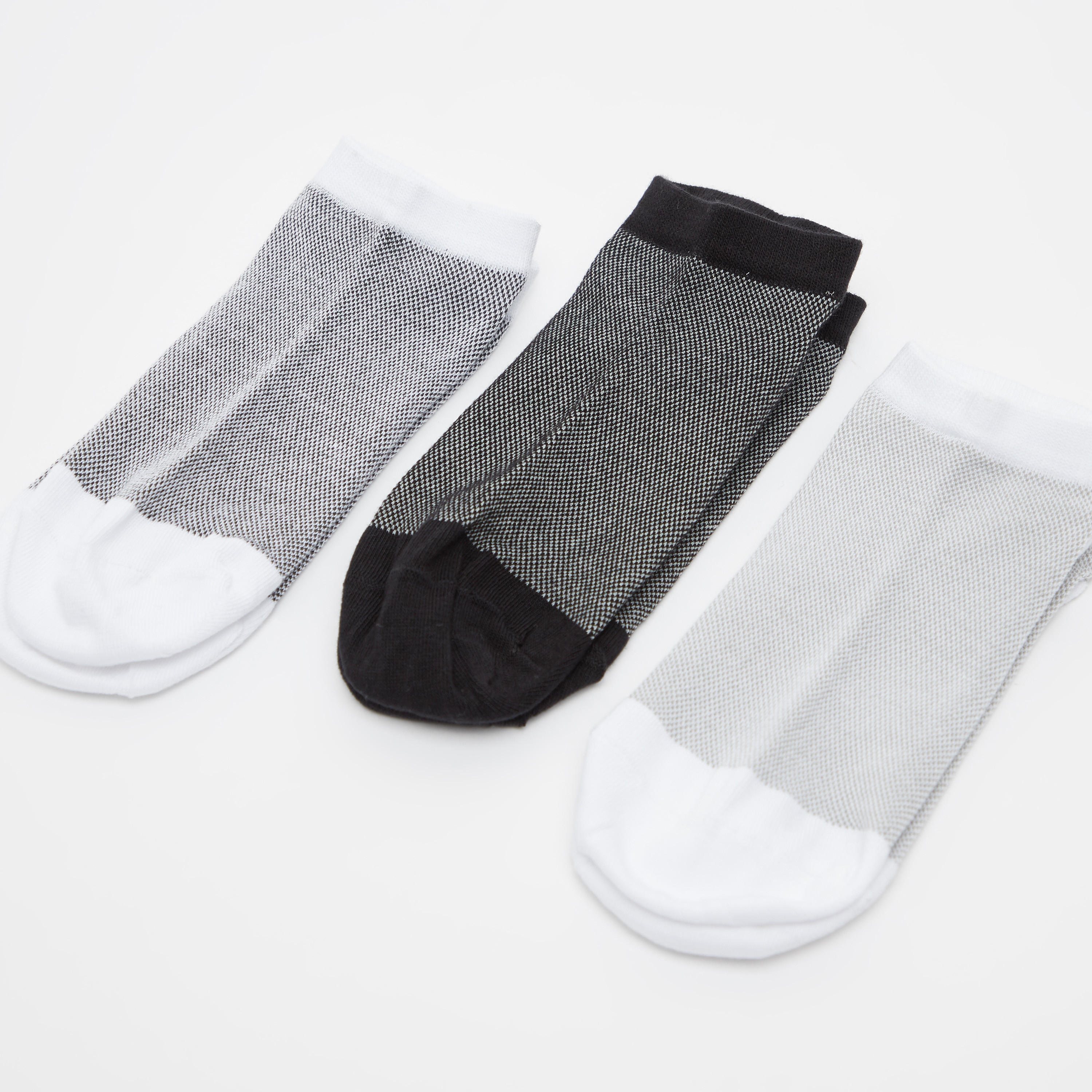 Set of 3 - Assorted Ankle Length Socks with Cuffed Hem-women-socksandstockings-image-3