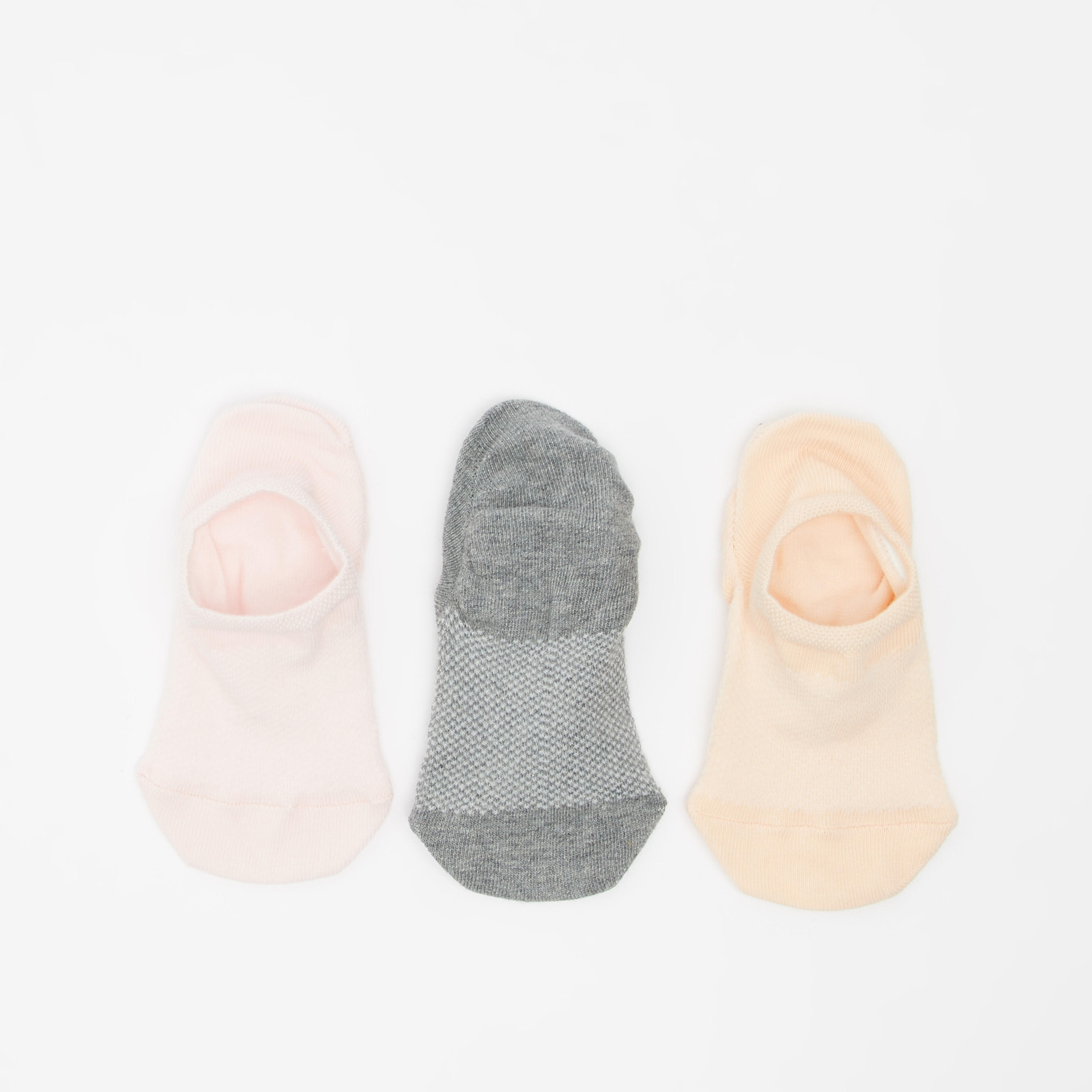 جوارب غير مرئية متعددة الألوان بحوّاف مطّاطية - طقم من 3 أزواج-women-socksandstockings-image-3