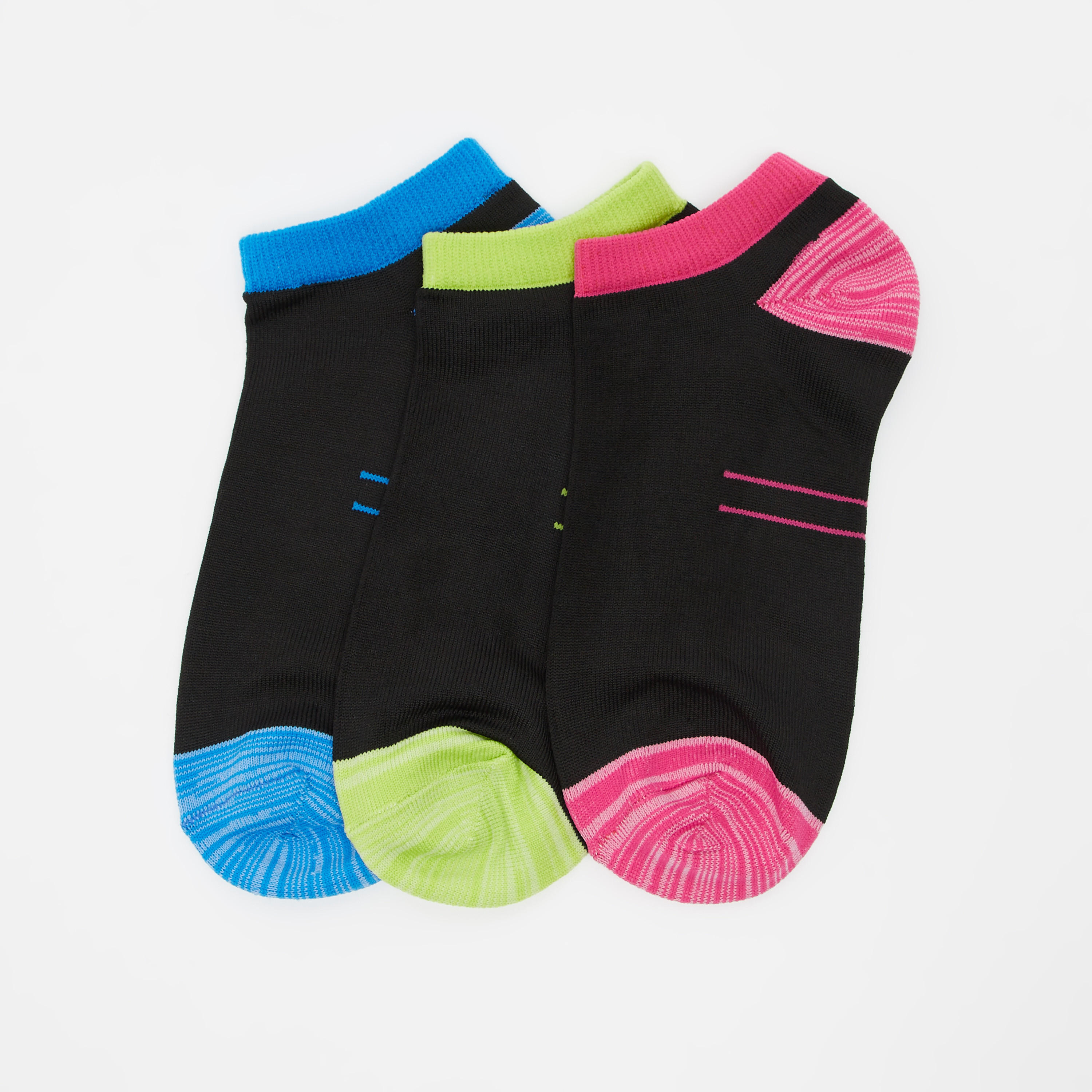 Set of 3 - Assorted Ankle Length Socks with Cuffed Hem-women-socksandstockings-image-1
