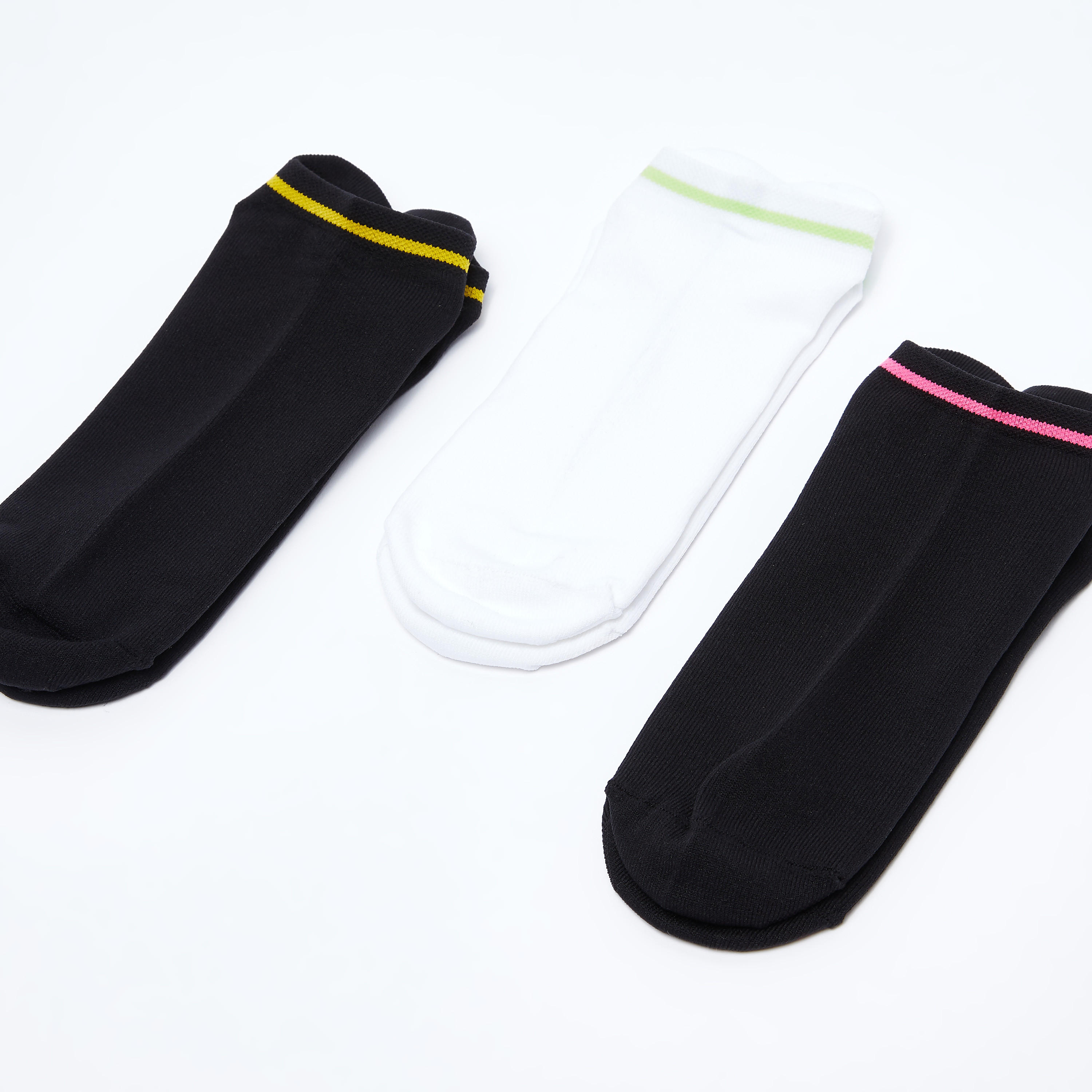 Set of 3 - Solid Ankle Length Socks-women-socksandstockings-image-3