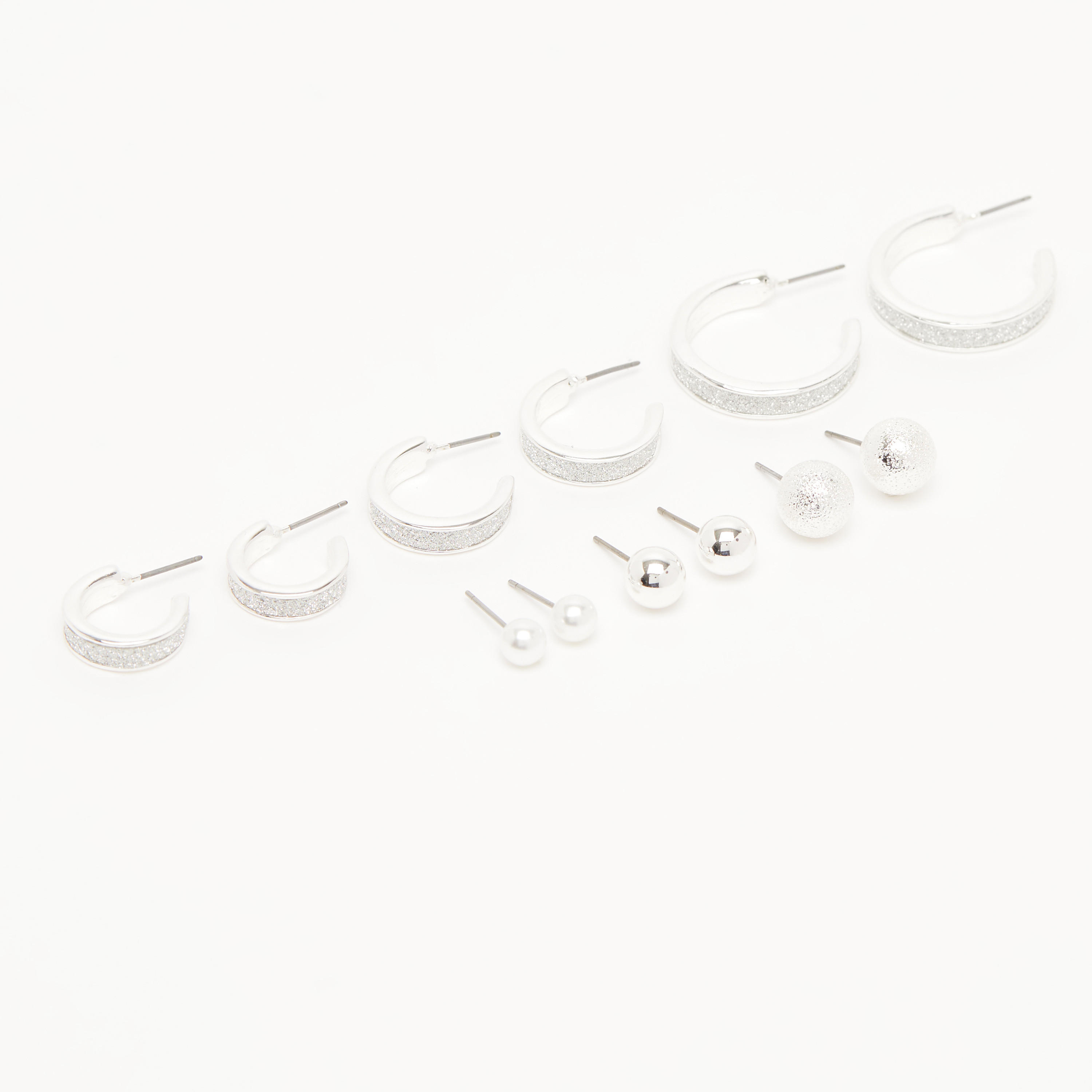 Set of 6 - Embellished Studs with Pushback Closure-women-watchesandjewellery-jewellery-earrings-image-1