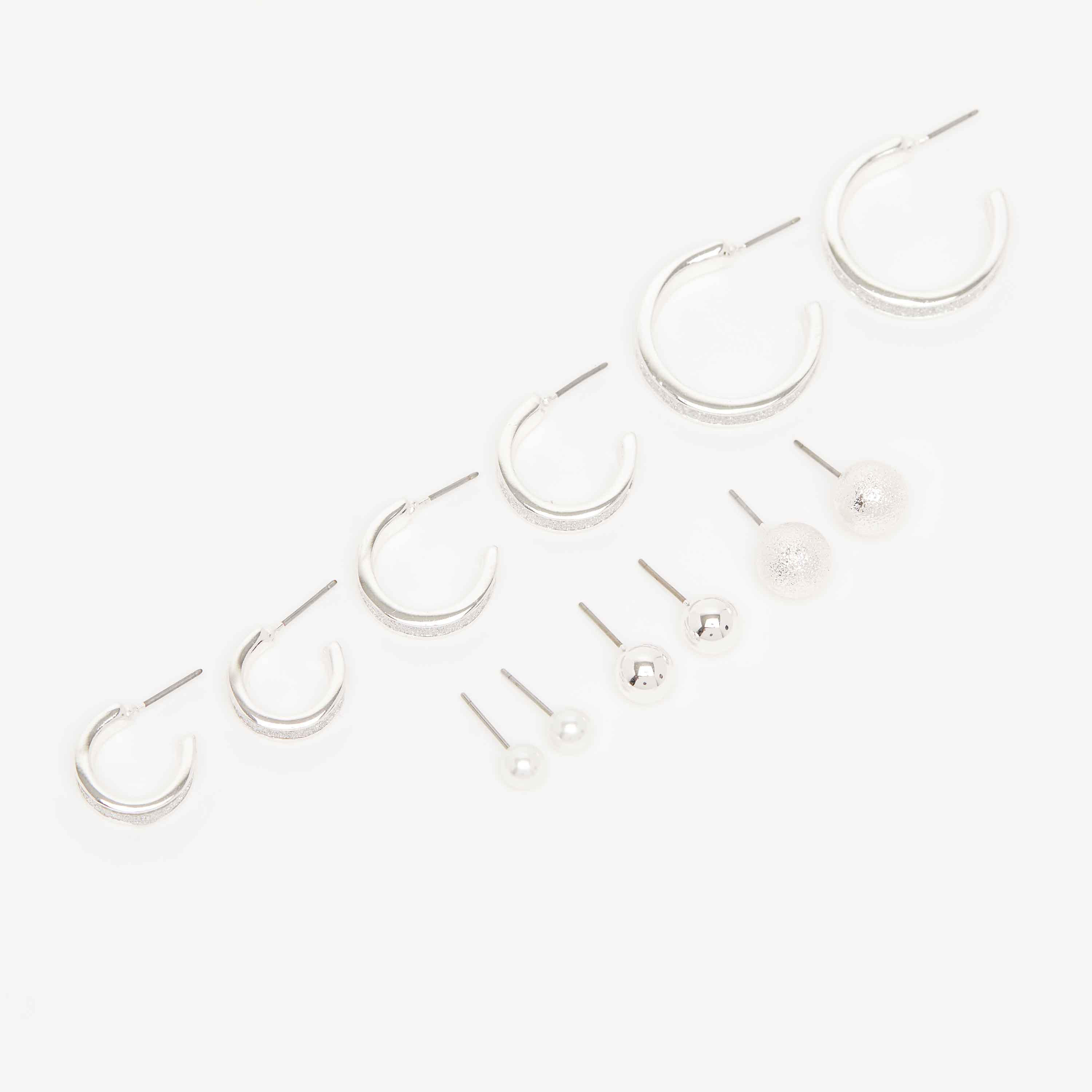 Set of 6 - Embellished Studs with Pushback Closure-women-watchesandjewellery-jewellery-earrings-image-3