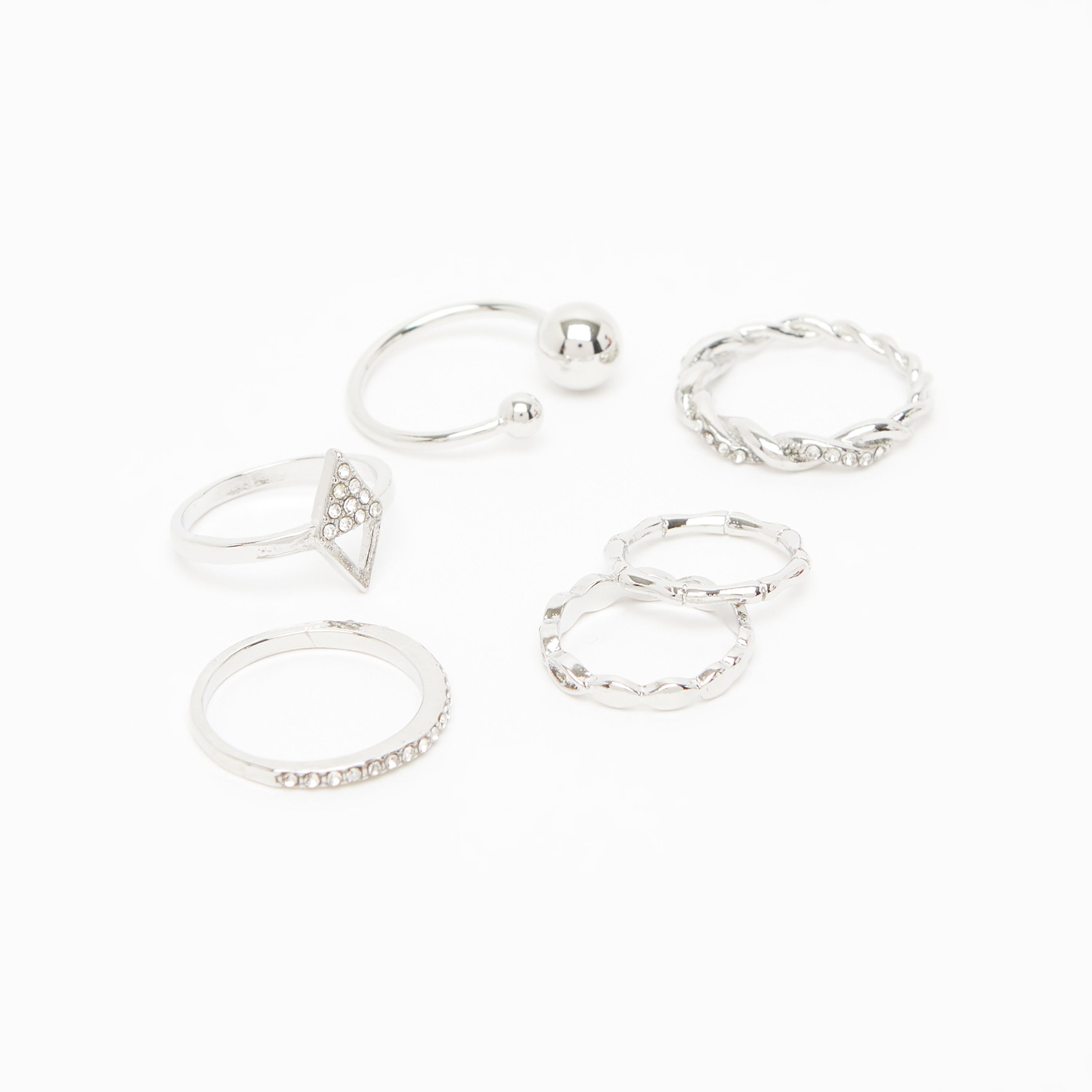 خواتم مزيّنة - طقم من 6 قطع-women-watchesandjewellery-jewellery-rings-image-3