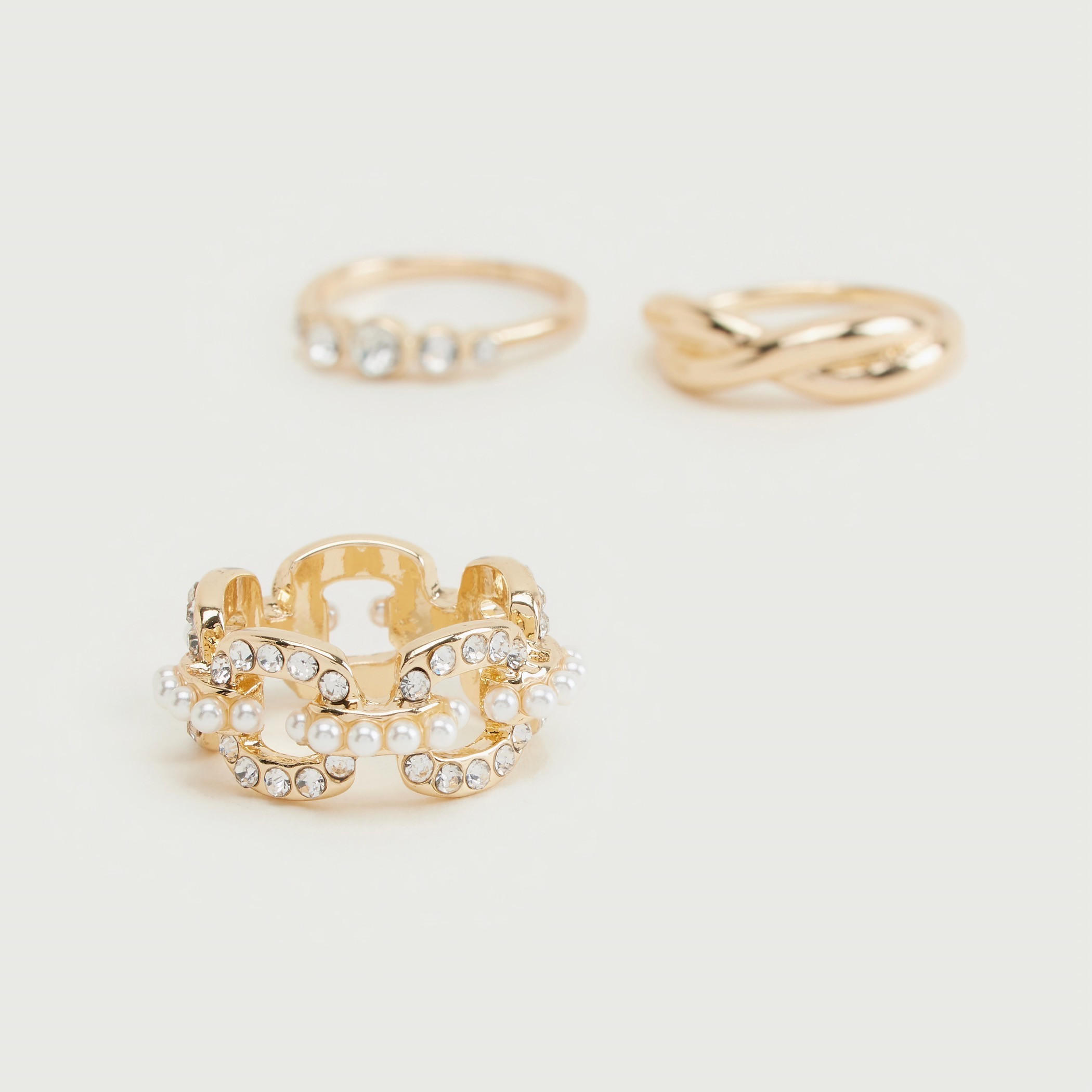 Set of 3 - Embellished Finger Rings-women-watchesandjewellery-jewellery-rings-image-2