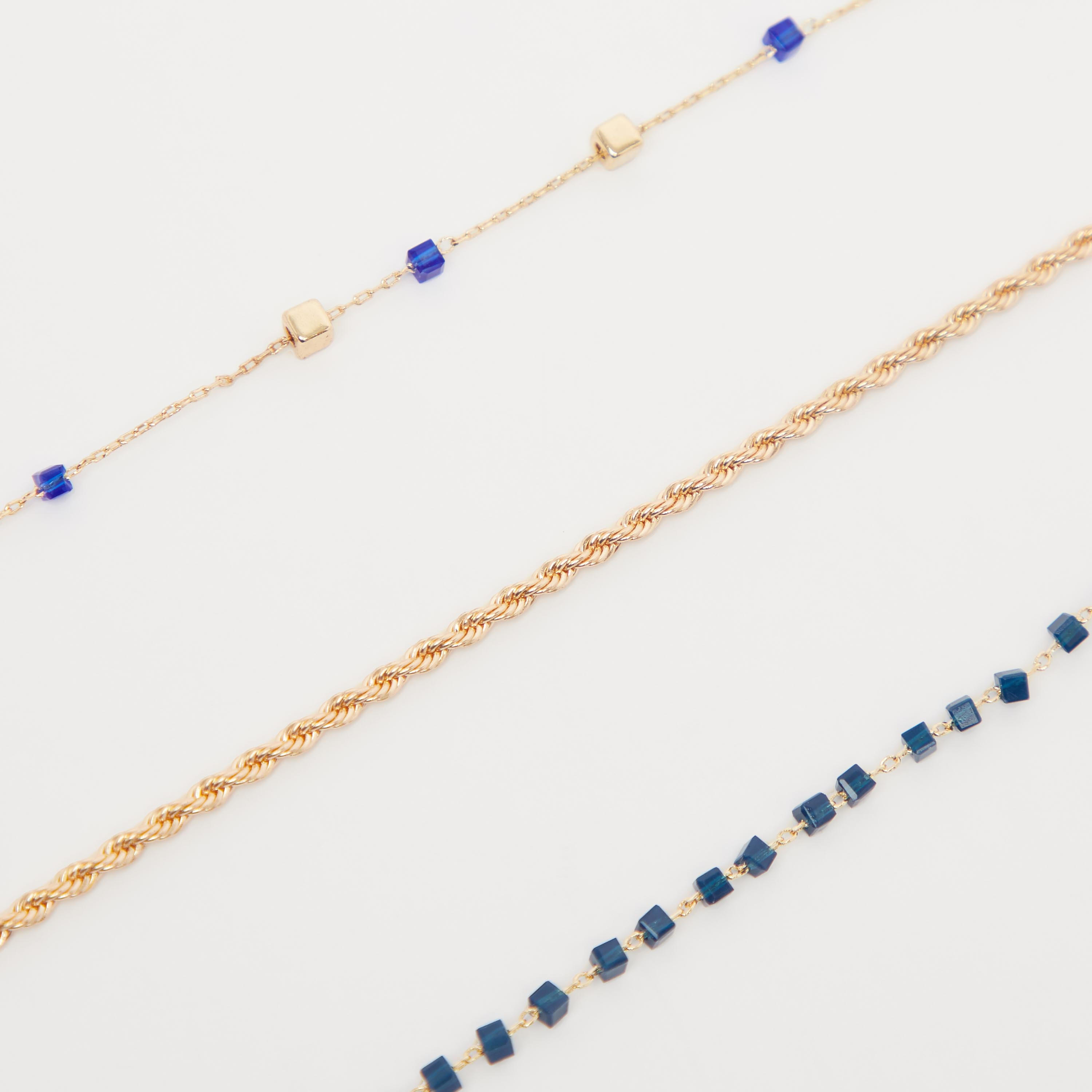 طقم خلخال متنوّع بمشبك إغلاق - طقم من 3 قطع-women-watchesandjewellery-jewellery-anklets-image-3