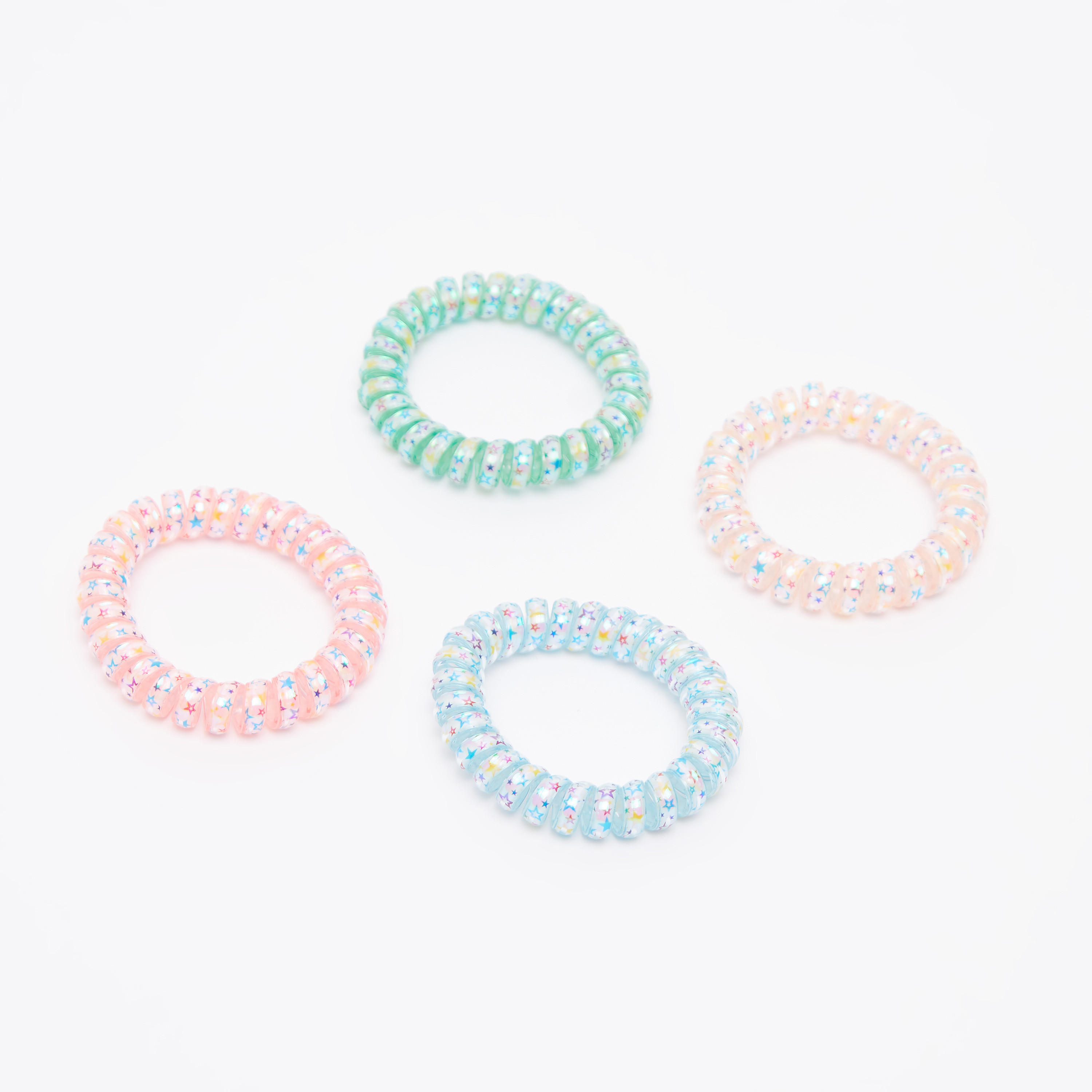Set of 4 - Assorted Spiral Hair Ties-women-hairaccessories-image-1