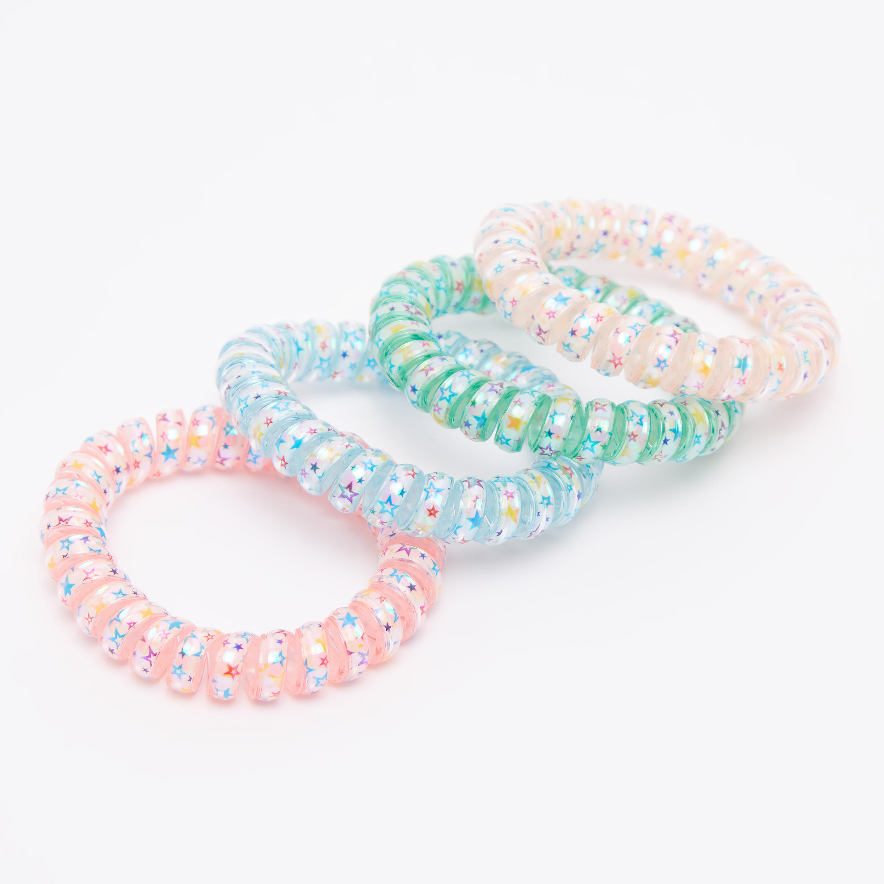 Set of 4 - Assorted Spiral Hair Ties-women-hairaccessories-image-3