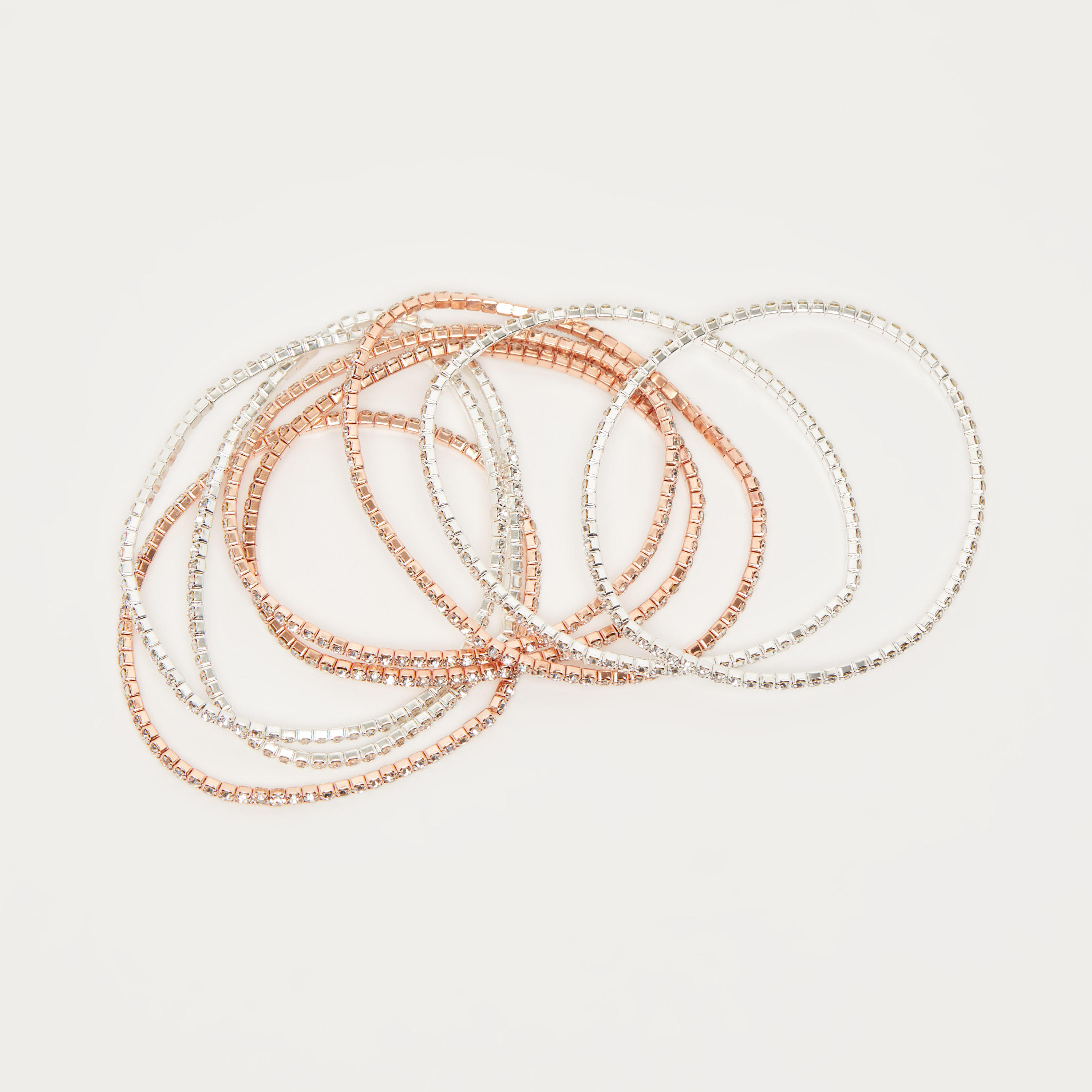 أساور مرصّعة - طقم من 8 قطع-women-watchesandjewellery-jewellery-banglesandbracelets-image-2