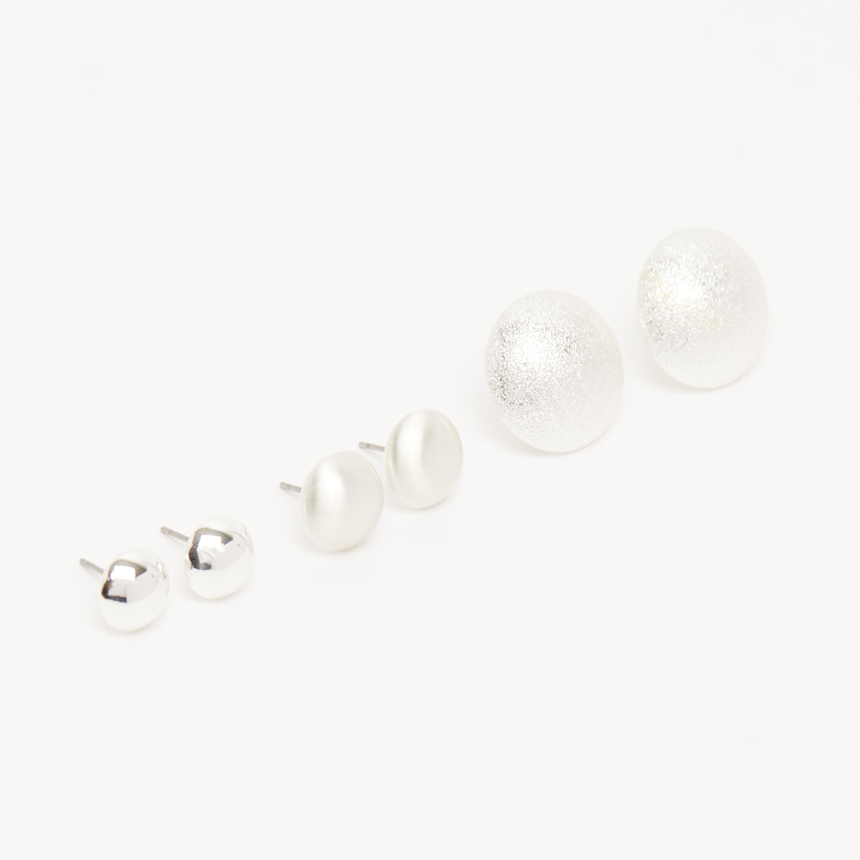 Set of 3 - Assorted Stud Earrings with Pushback Closure-women-watchesandjewellery-jewellery-earrings-image-1
