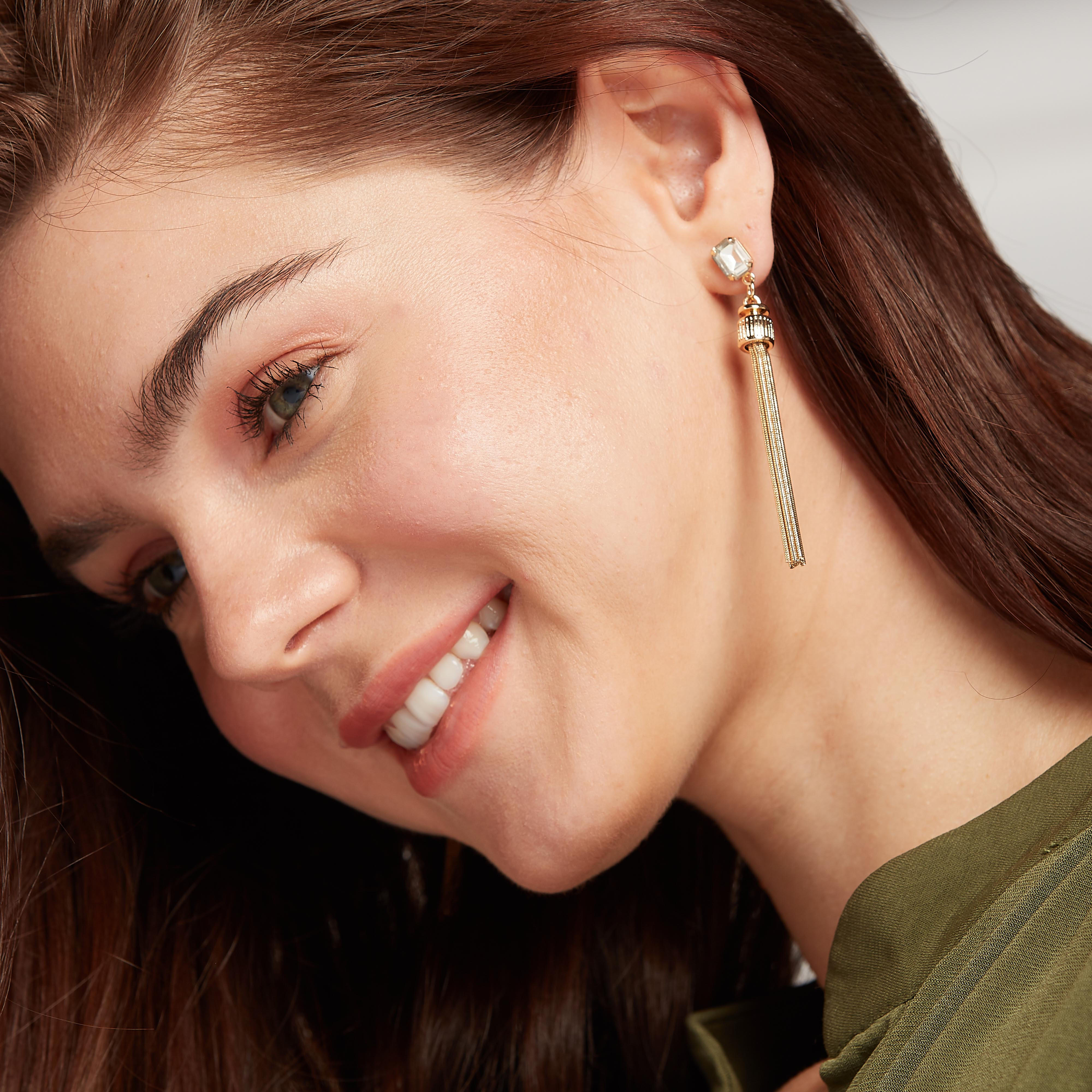 Embellished Dangling Earrings with Pushback Closure-women-watchesandjewellery-jewellery-earrings-image-4