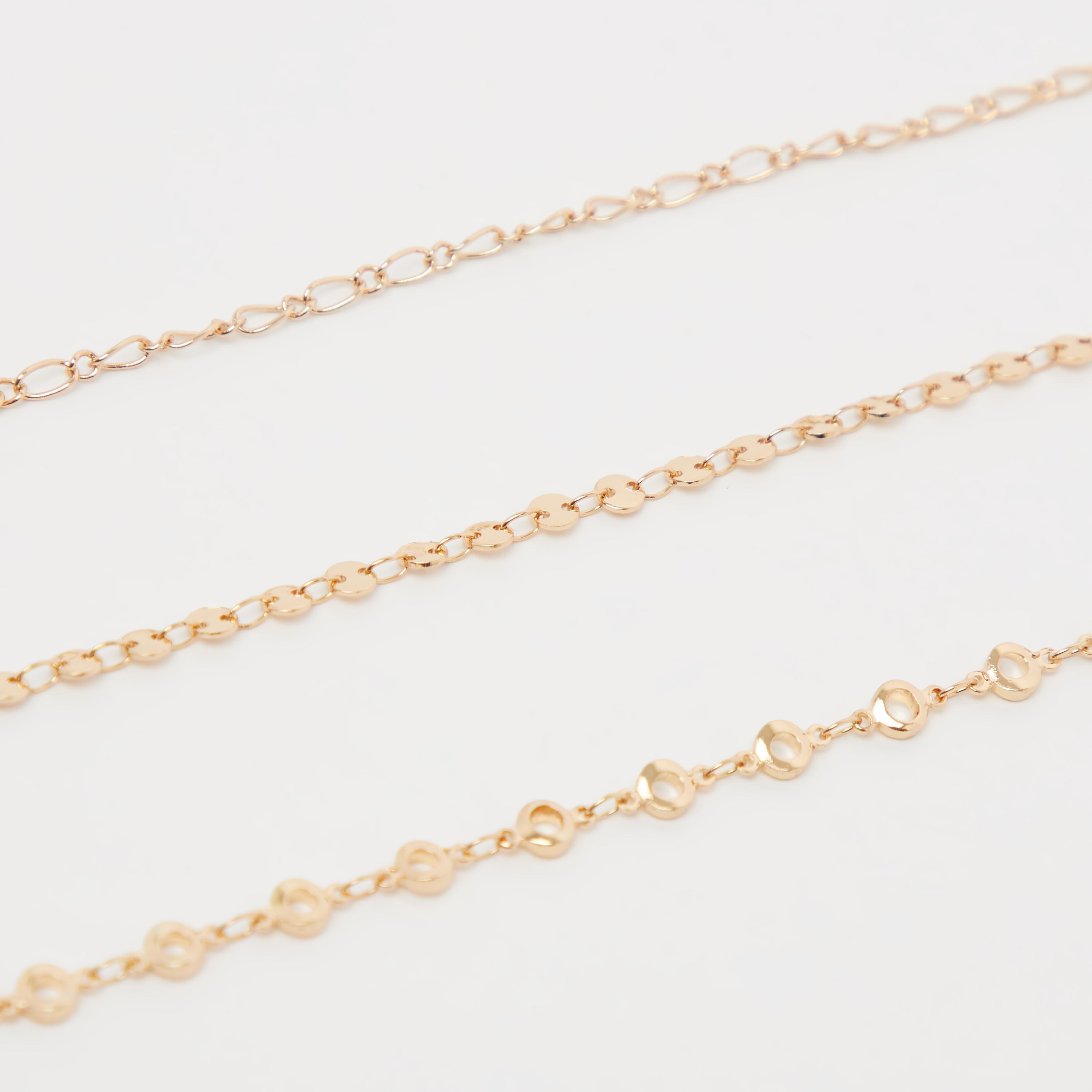 طقم خلخال متنوّع بمشبك إغلاق - طقم من 3 قطع-women-watchesandjewellery-jewellery-anklets-image-3