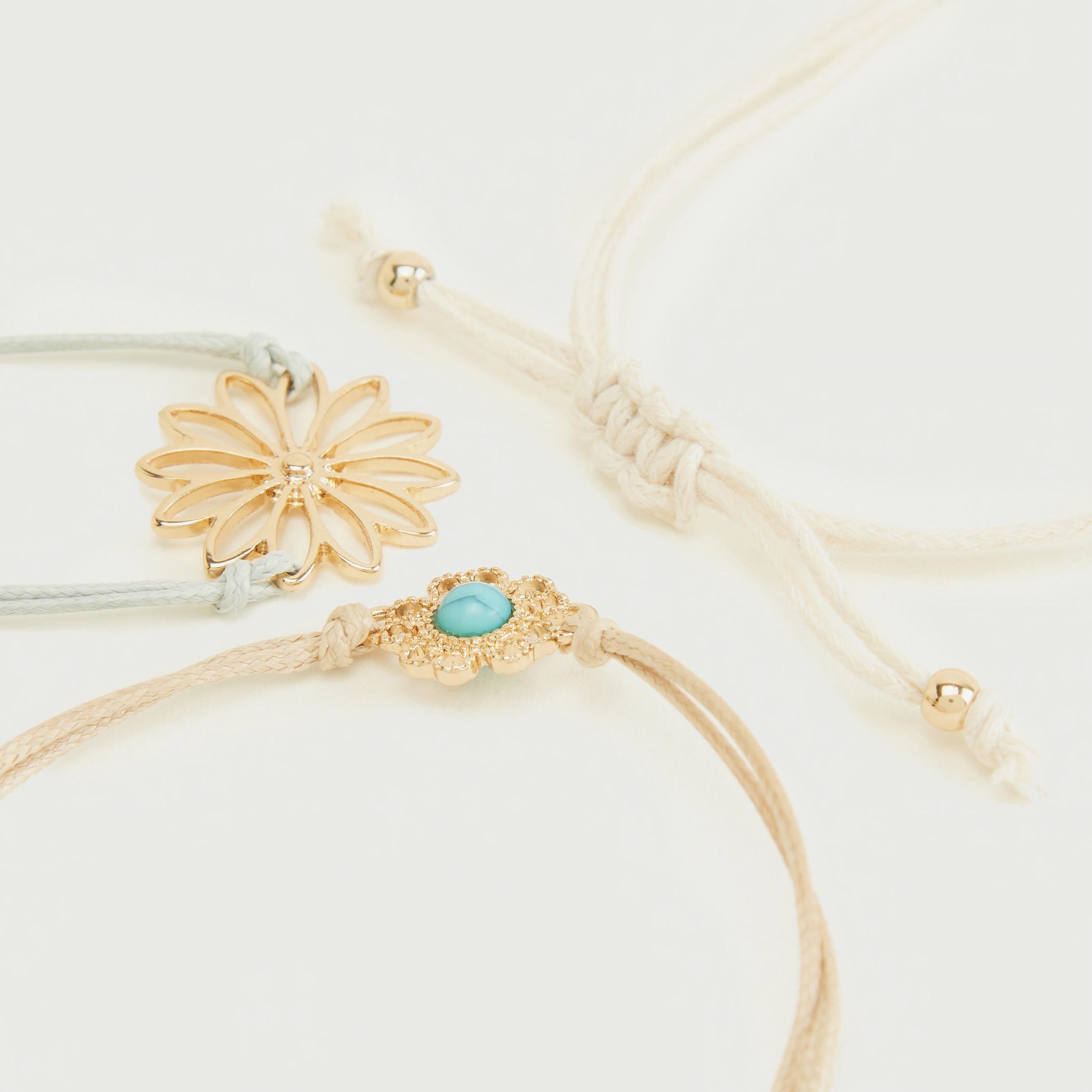 Set of 3 - Embellished Adjustable Anklets-women-watchesandjewellery-jewellery-anklets-image-3
