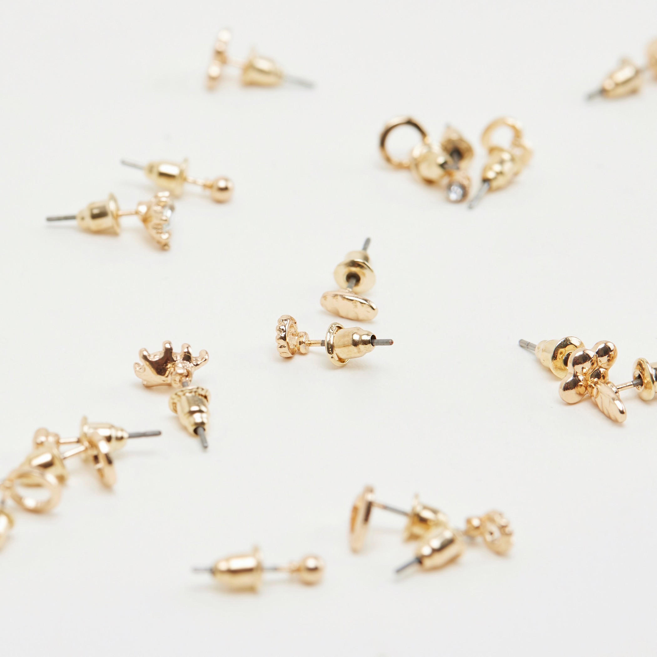 Set of 12 - Embellished Stud Earrings with Pushback Closure-women-watchesandjewellery-jewellery-earrings-image-2
