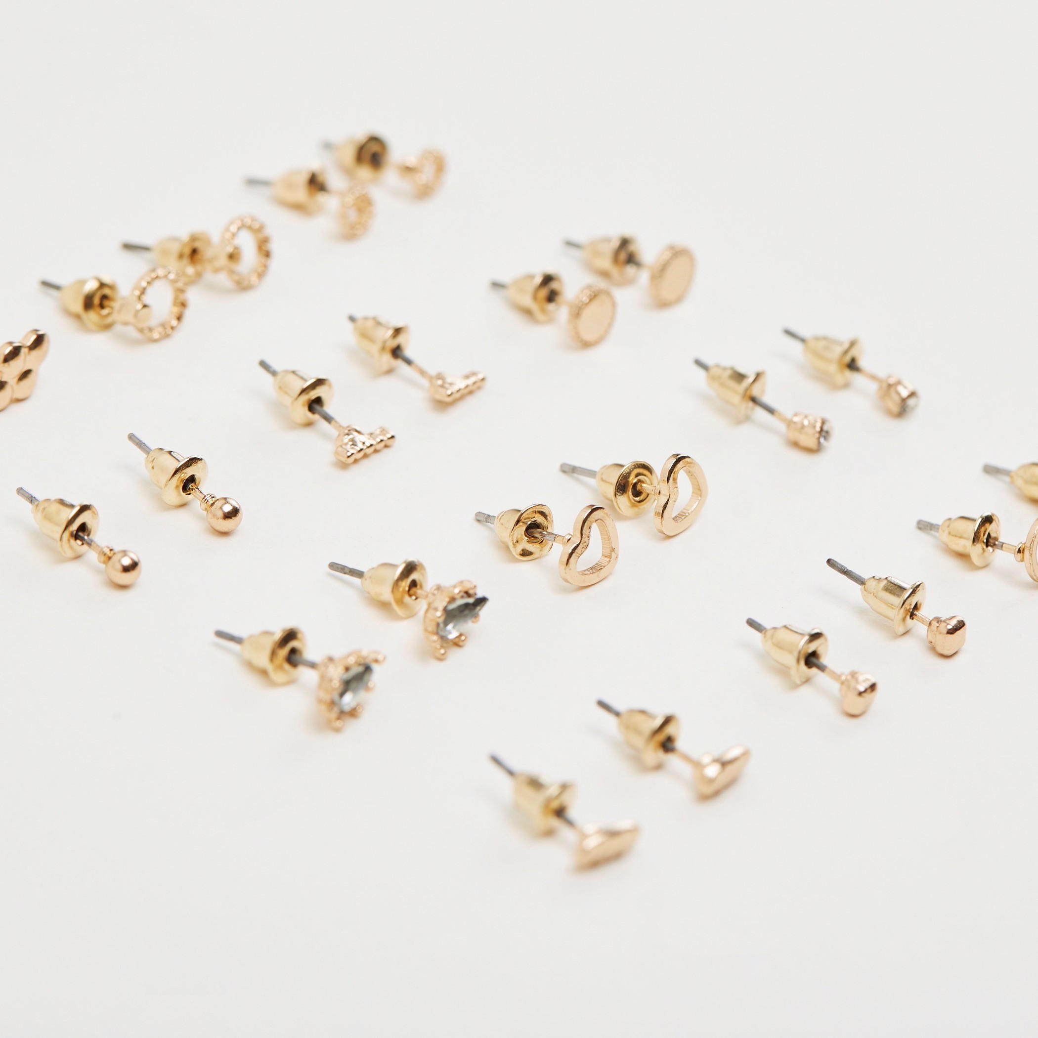 Set of 12 - Embellished Stud Earrings with Pushback Closure-women-watchesandjewellery-jewellery-earrings-image-4