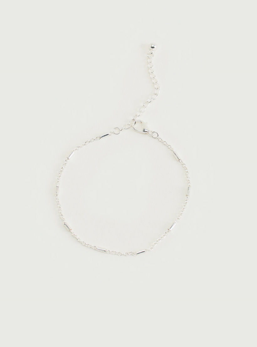 أساور ميتاليك مزينة بمشبك إغلاق - طقم من 5 قطع-women-watchesandjewellery-jewellery-banglesandbracelets-image-2