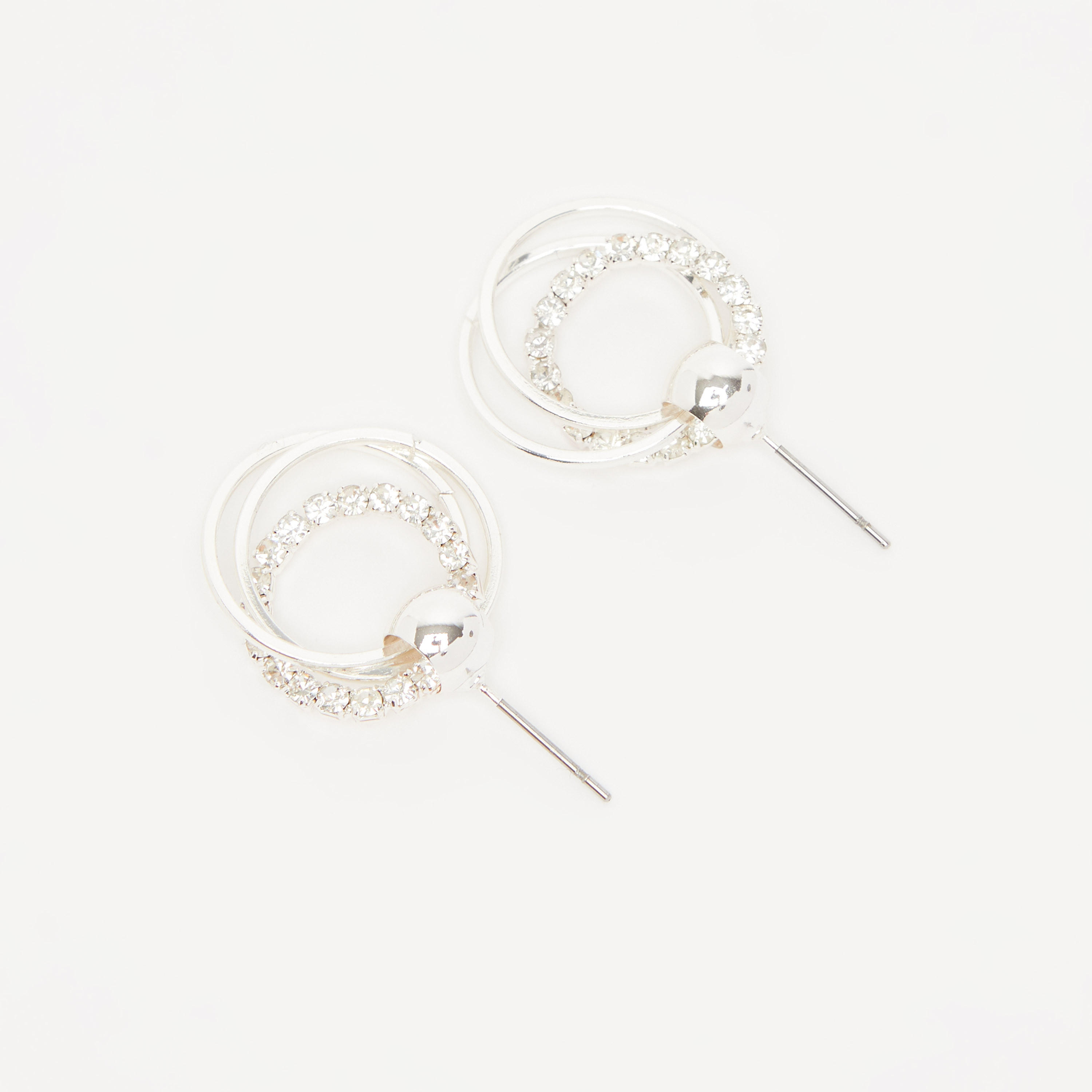 Embellished Hoop Earrings with Pushback Closure-women-watchesandjewellery-jewellery-earrings-image-2