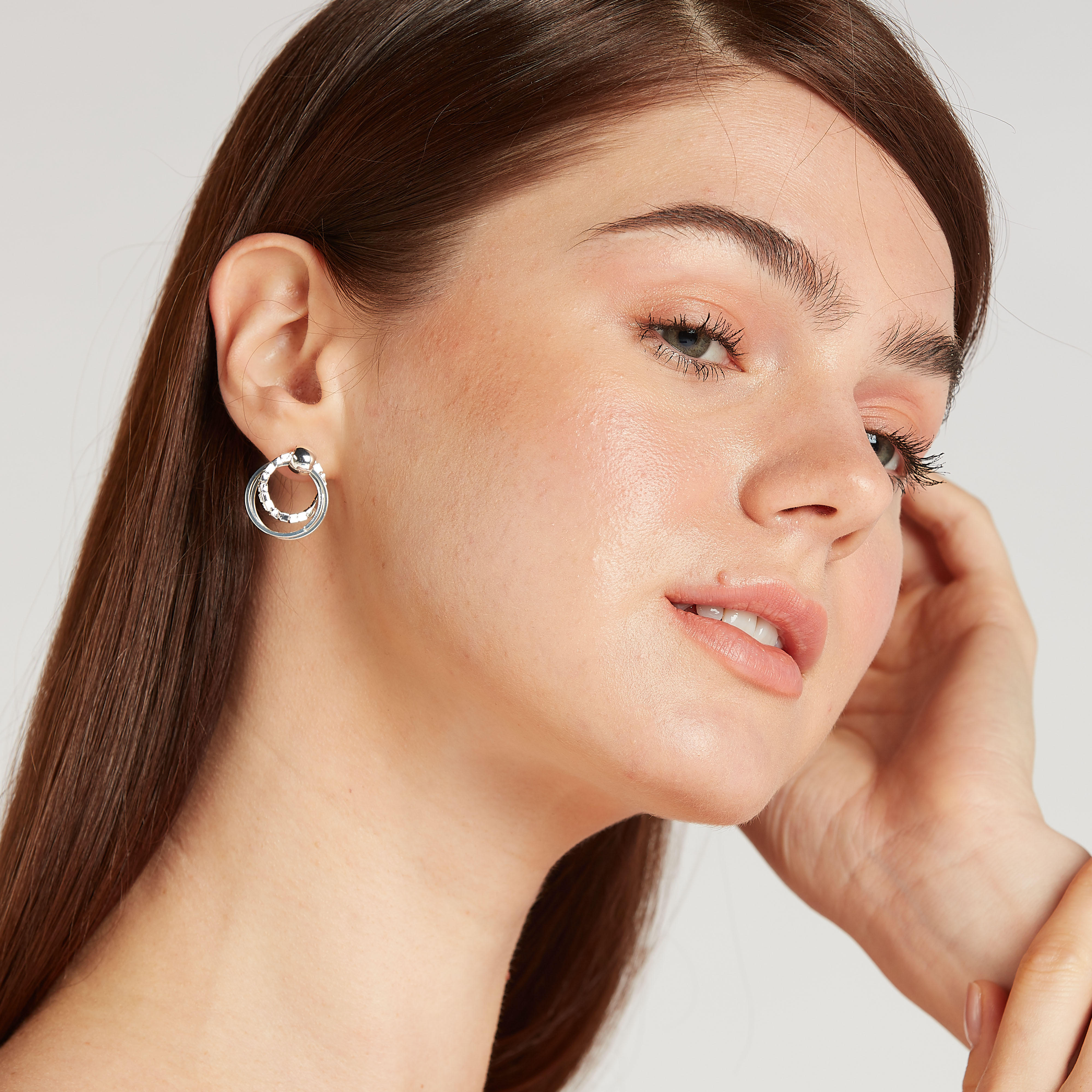 Embellished Hoop Earrings with Pushback Closure-women-watchesandjewellery-jewellery-earrings-image-3