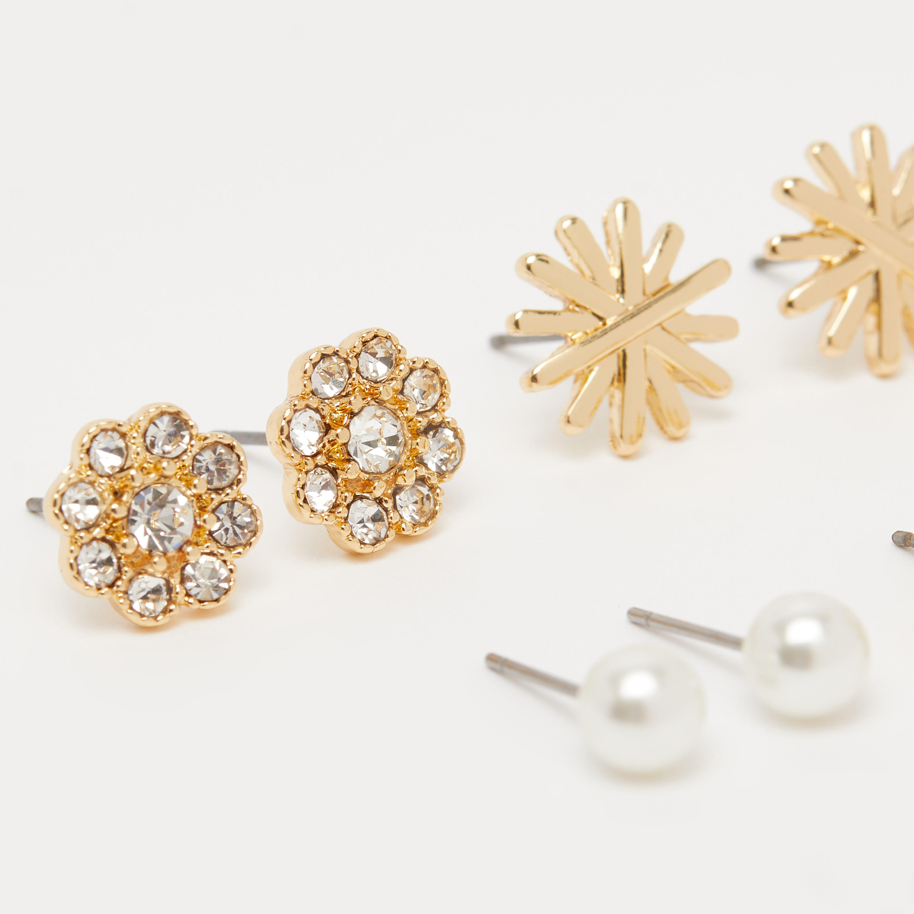 حلقان مرصّعة بتزيينات ومكبس إغلاق - طقم من 6 زوجًا-women-watchesandjewellery-jewellery-earrings-image-3