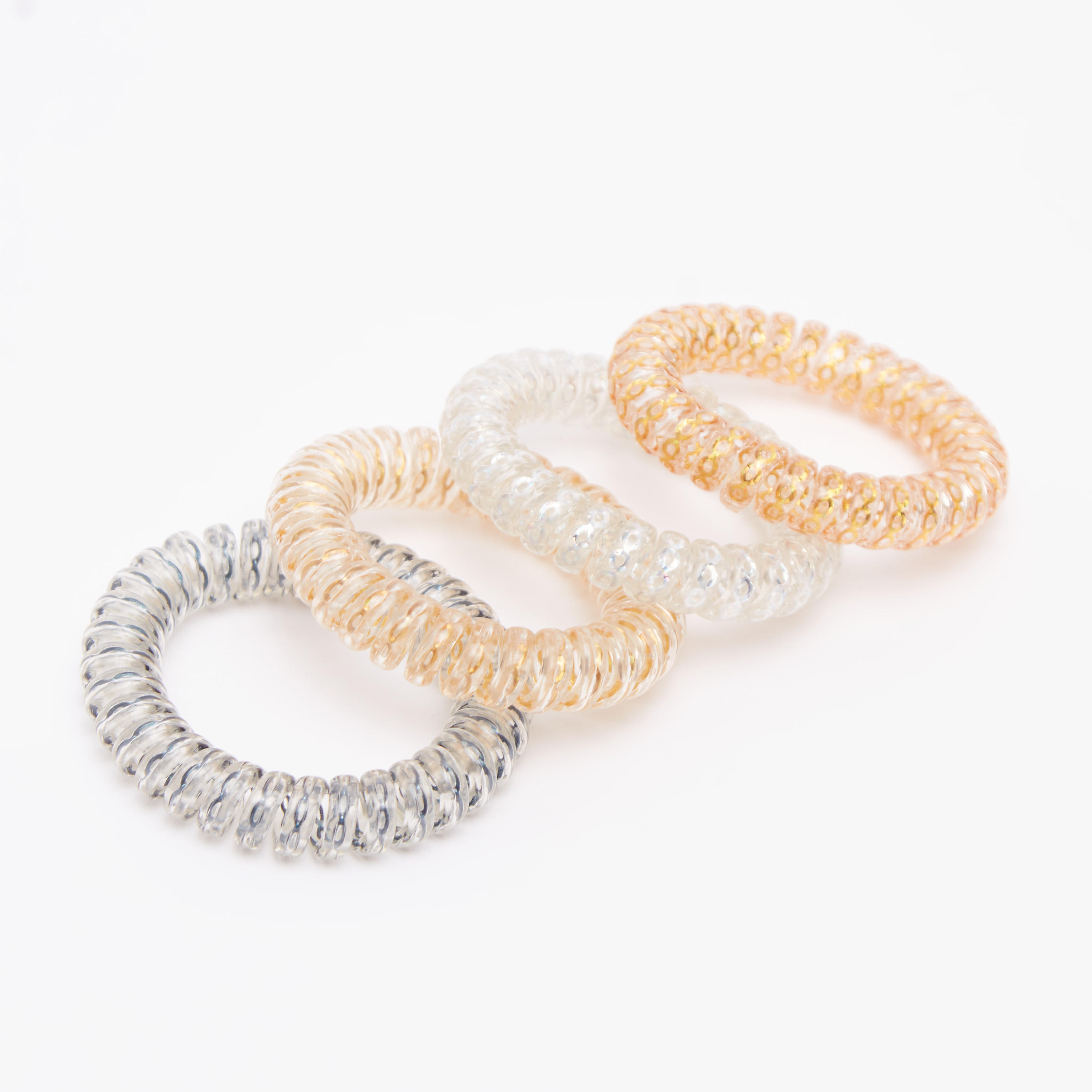 Set of 4 - Assorted Spiral Hair Ties-women-hairaccessories-image-3
