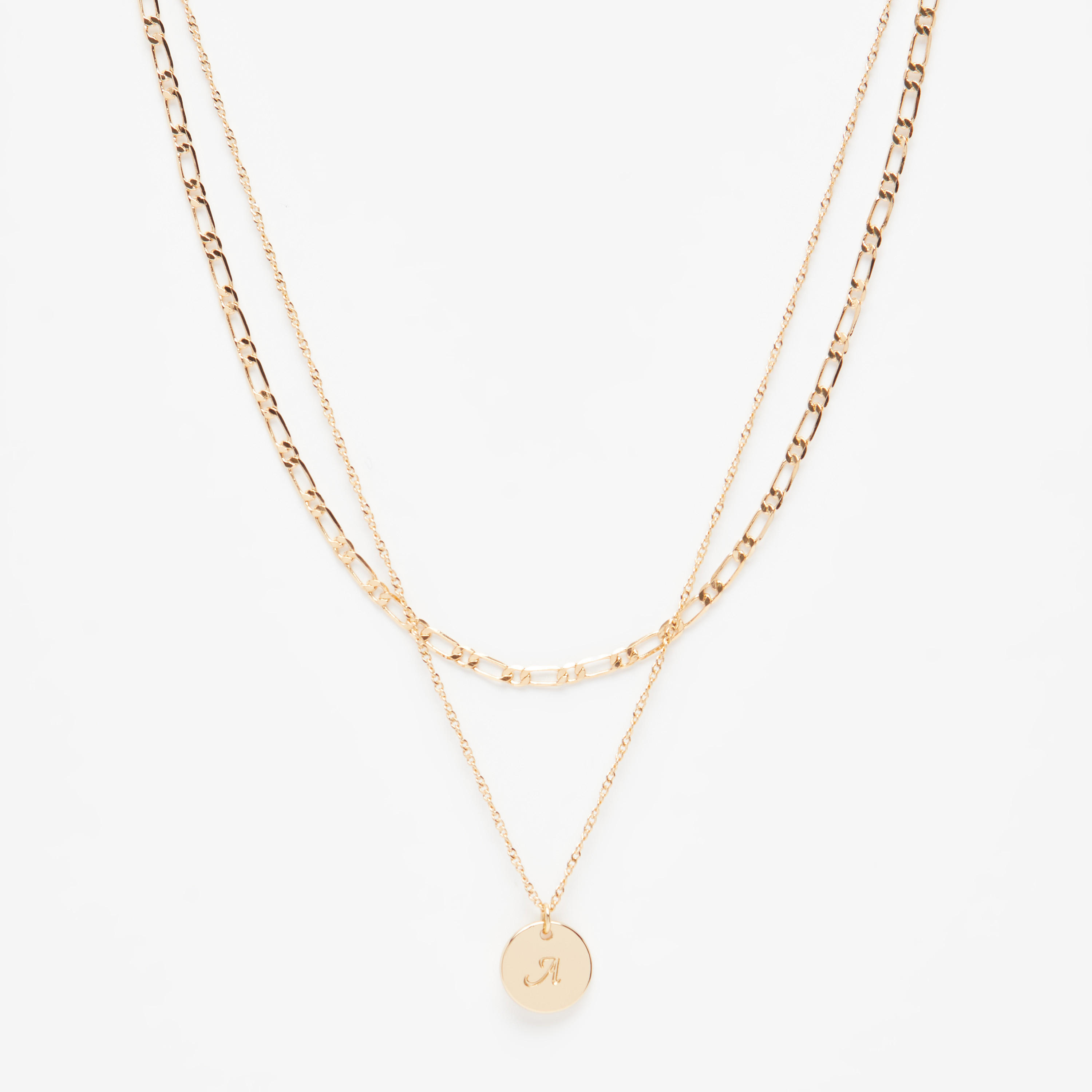 Alphabet Multi-Layer Pendant Necklace - Letter A-women-watchesandjewellery-jewellery-necklacesandpendants-image-1