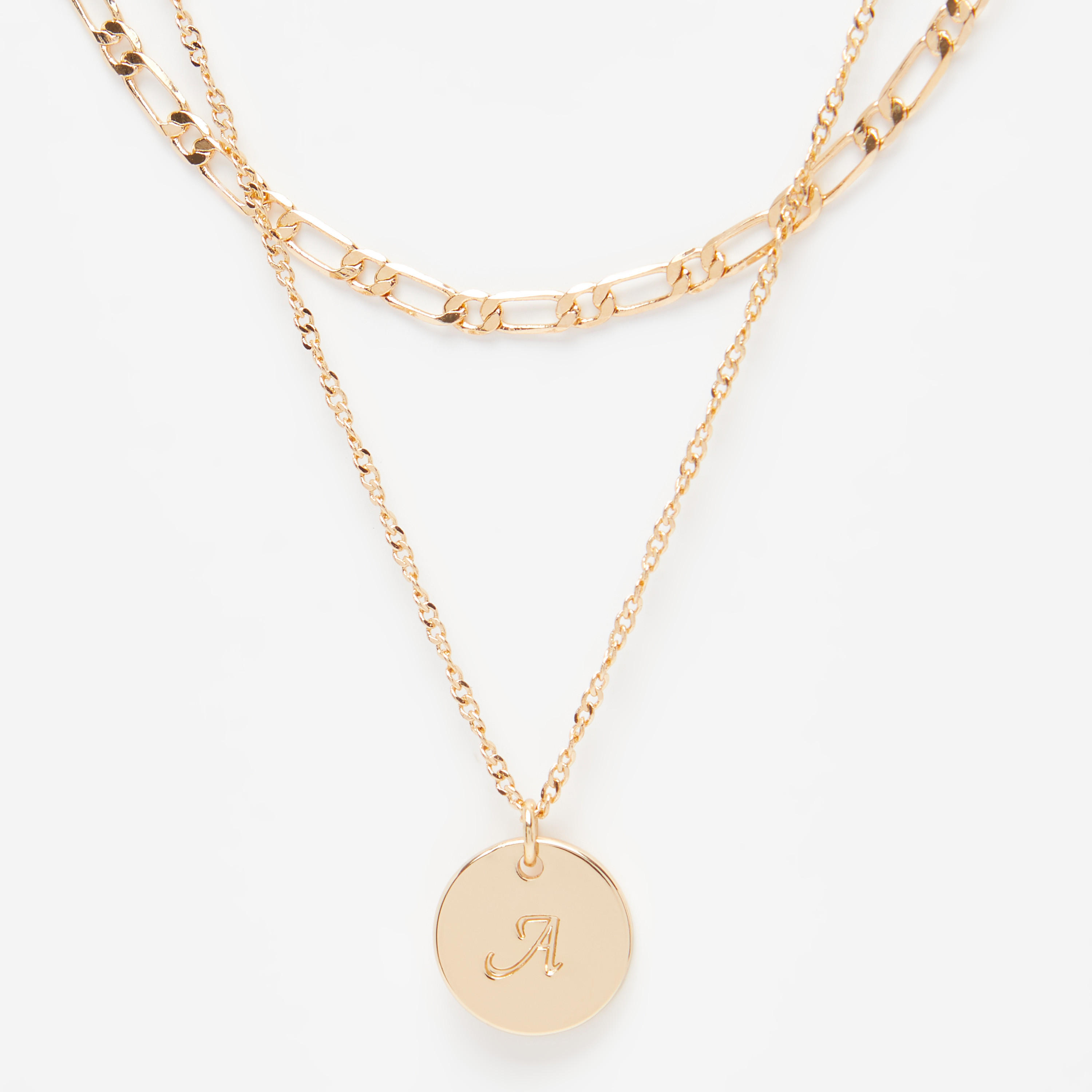 Alphabet Multi-Layer Pendant Necklace - Letter A-women-watchesandjewellery-jewellery-necklacesandpendants-image-3
