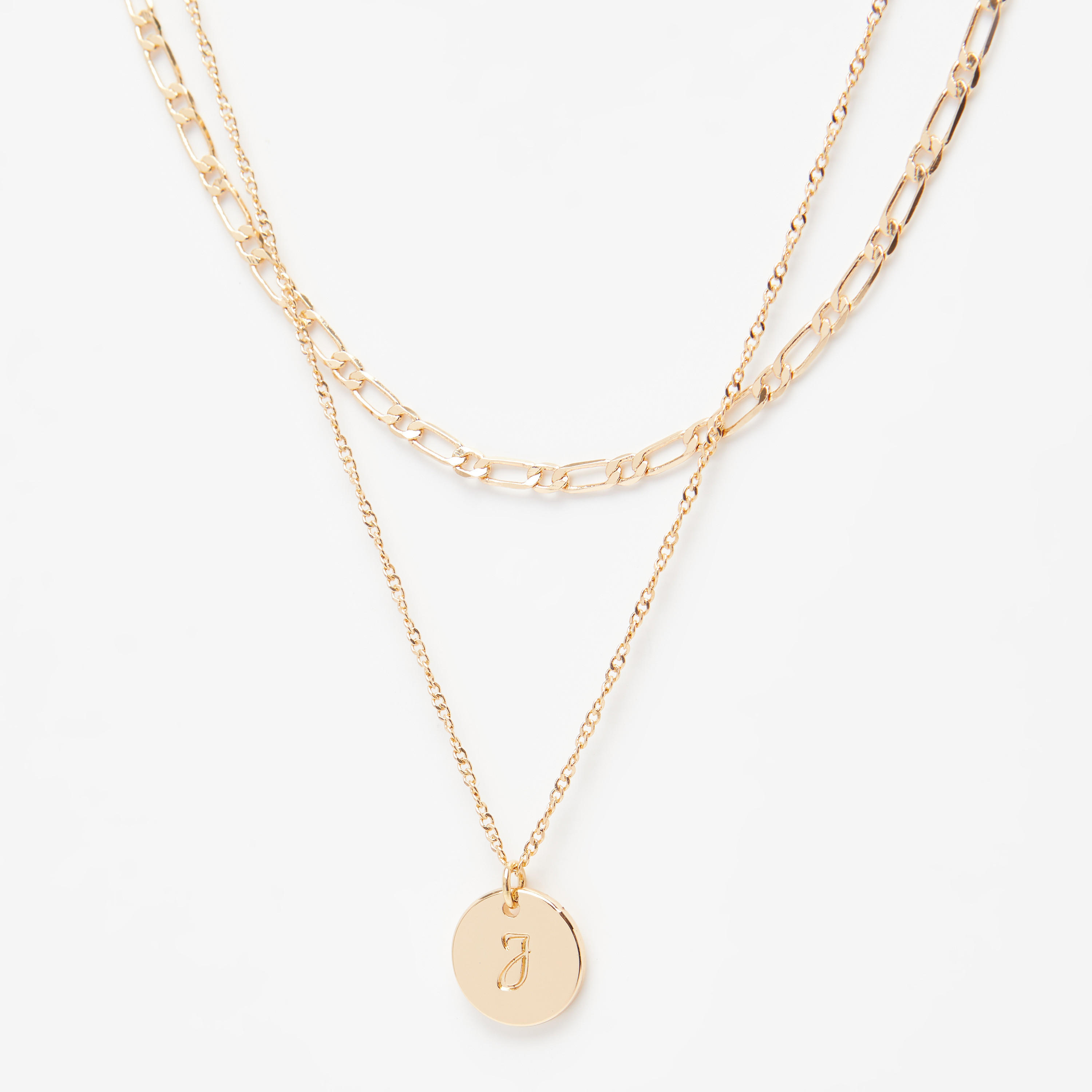 Alphabet Multi-Layer Pendant Necklace - Letter J-women-watchesandjewellery-jewellery-necklacesandpendants-image-3