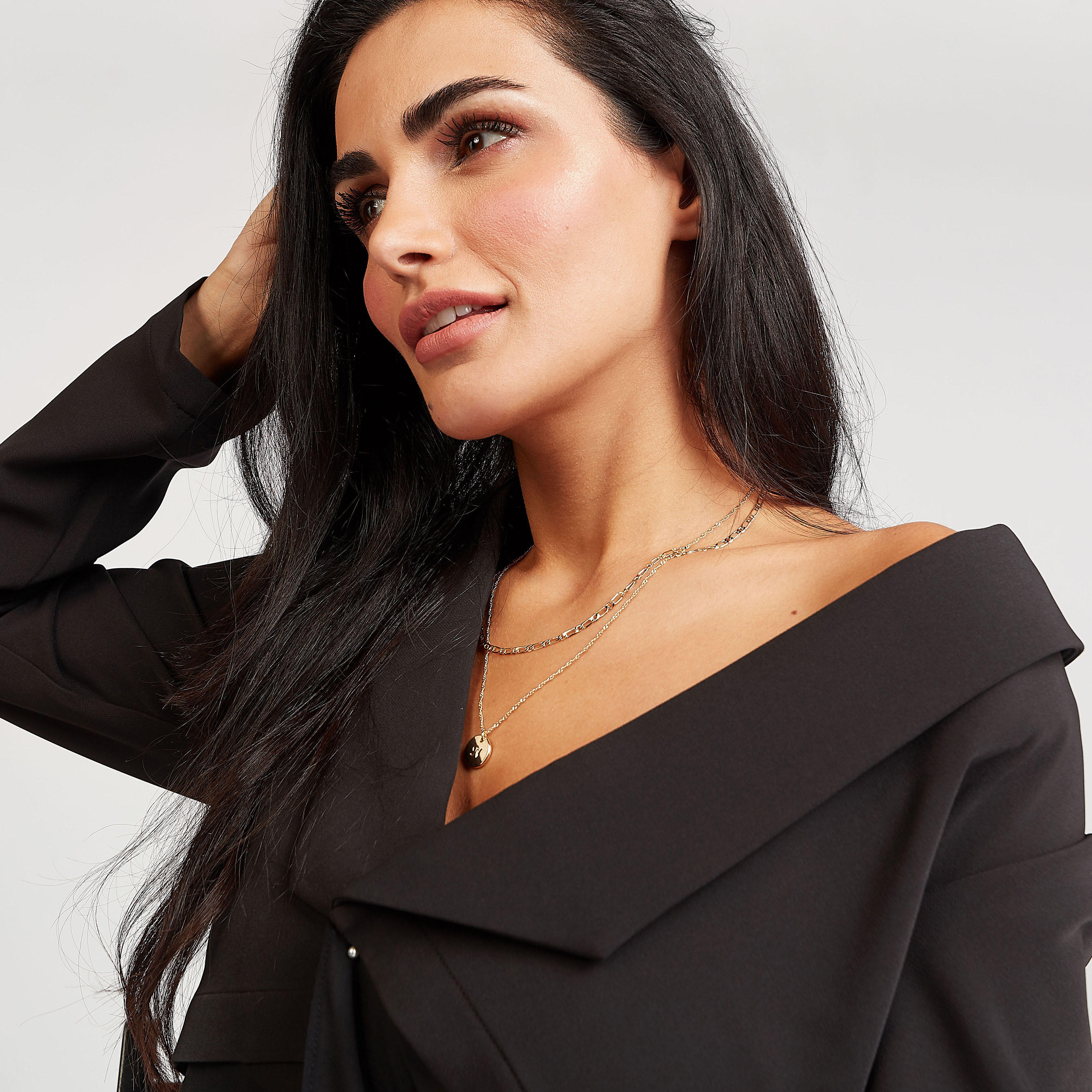 قلادة الحروف الأبجدية بدلّاية متعددة الطبقات - حرف N-women-watchesandjewellery-jewellery-necklacesandpendants-image-2