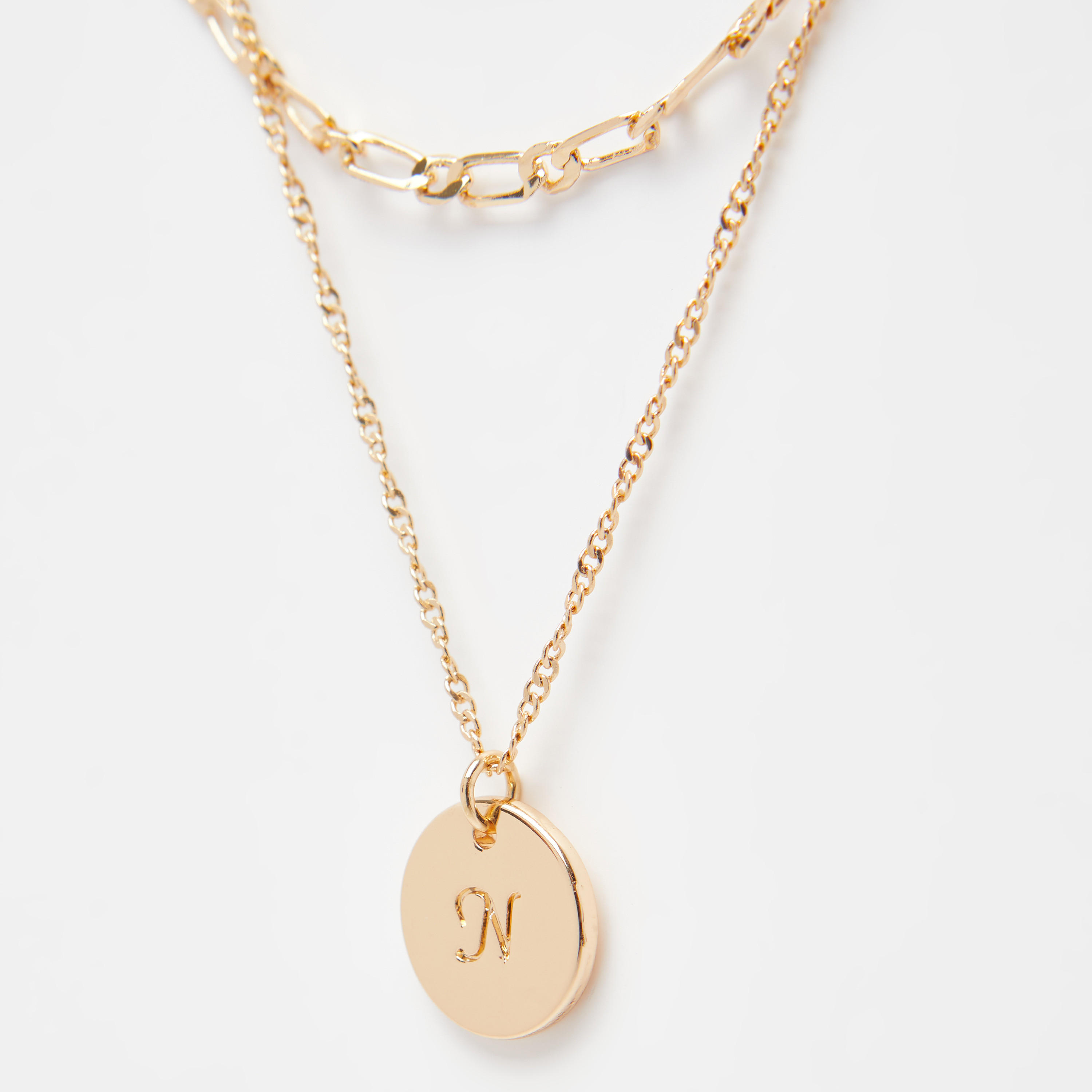 قلادة الحروف الأبجدية بدلّاية متعددة الطبقات - حرف N-women-watchesandjewellery-jewellery-necklacesandpendants-image-4