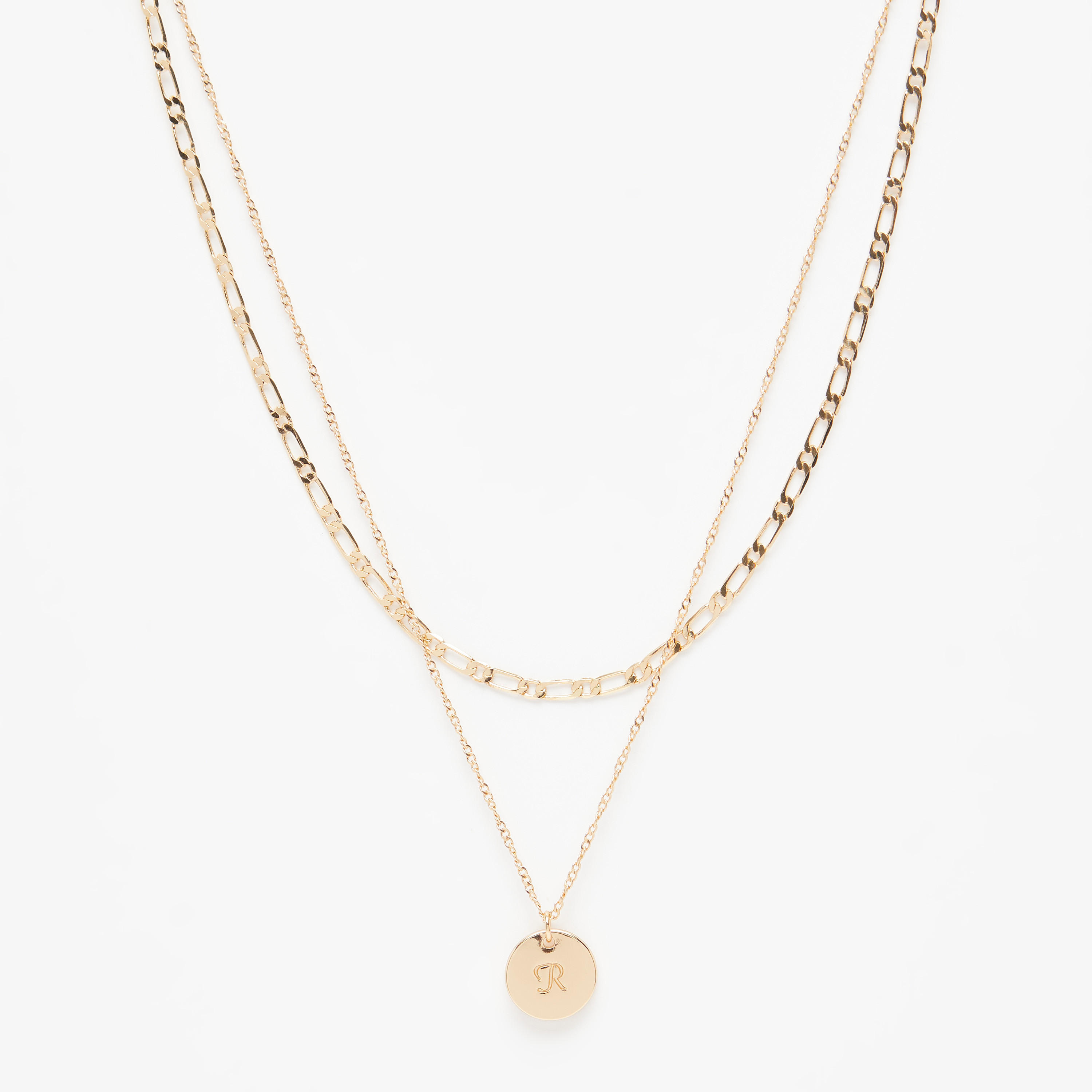 Alphabet Multi-Layer Pendant Necklace - Letter R-women-watchesandjewellery-jewellery-necklacesandpendants-image-1