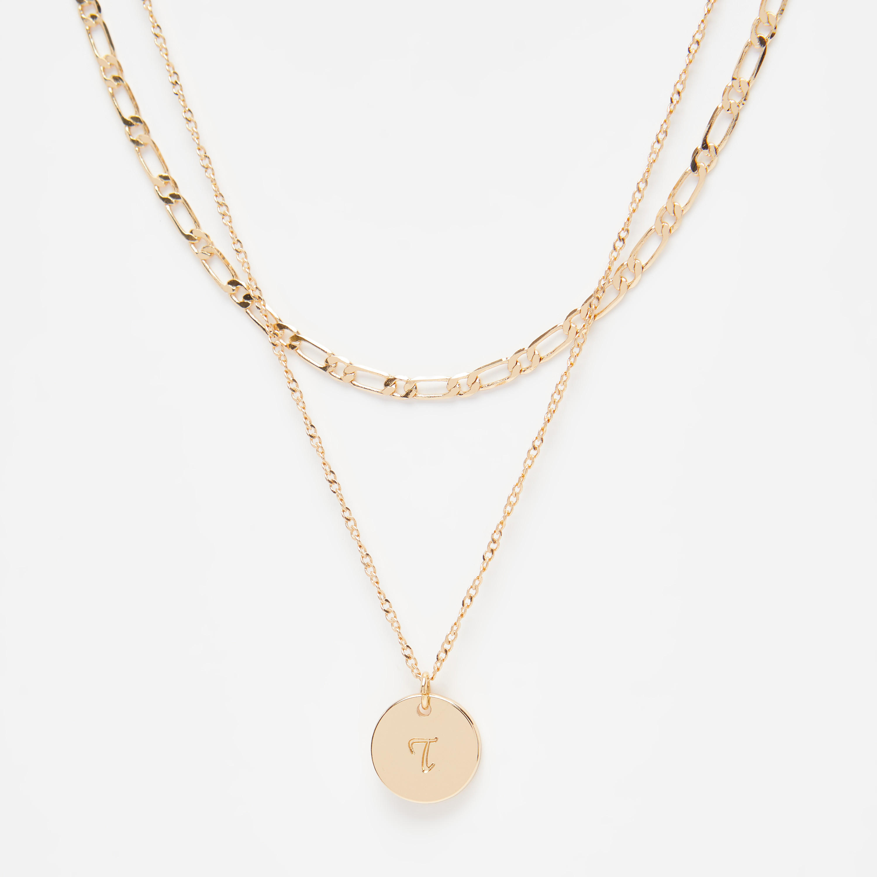 قلادة الحروف الأبجدية بدلّاية متعددة الطبقات - حرف T-women-watchesandjewellery-jewellery-necklacesandpendants-image-3