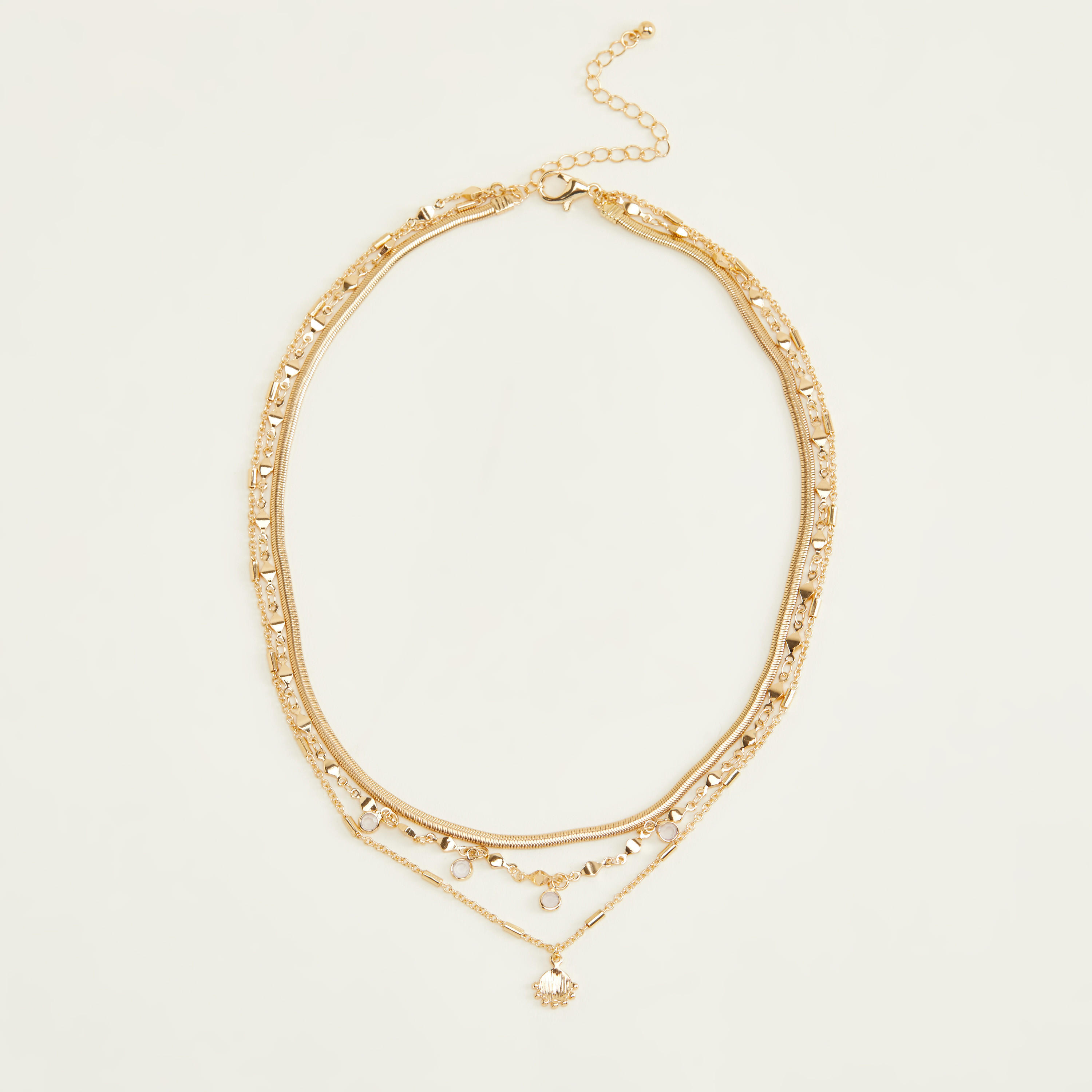 Embellished Multi-Layered Necklace with Lobster Clasp-women-watchesandjewellery-jewellery-necklacesandpendants-image-1