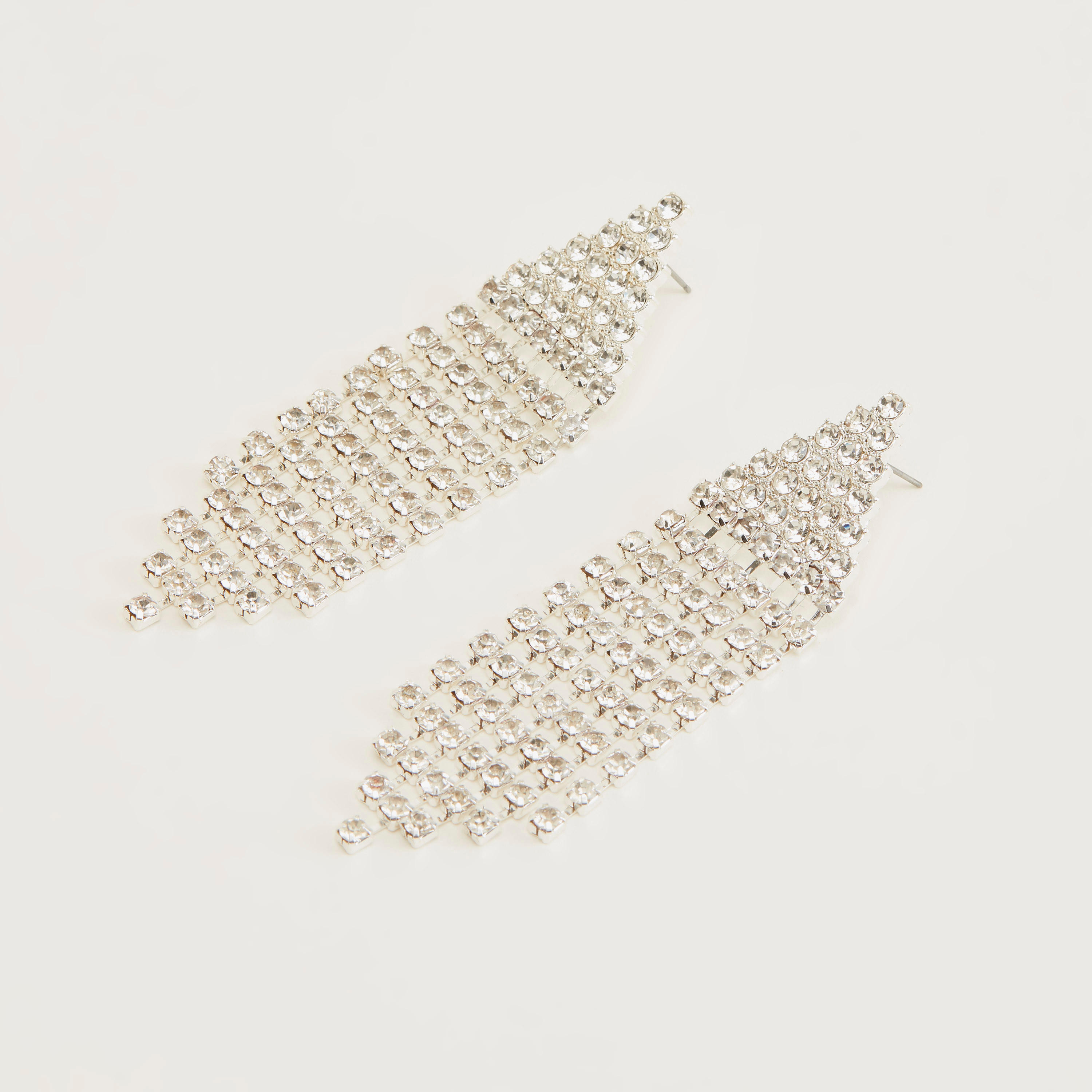Embellished Dangling Earrings with Pushback Closure-women-watchesandjewellery-jewellery-earrings-image-1