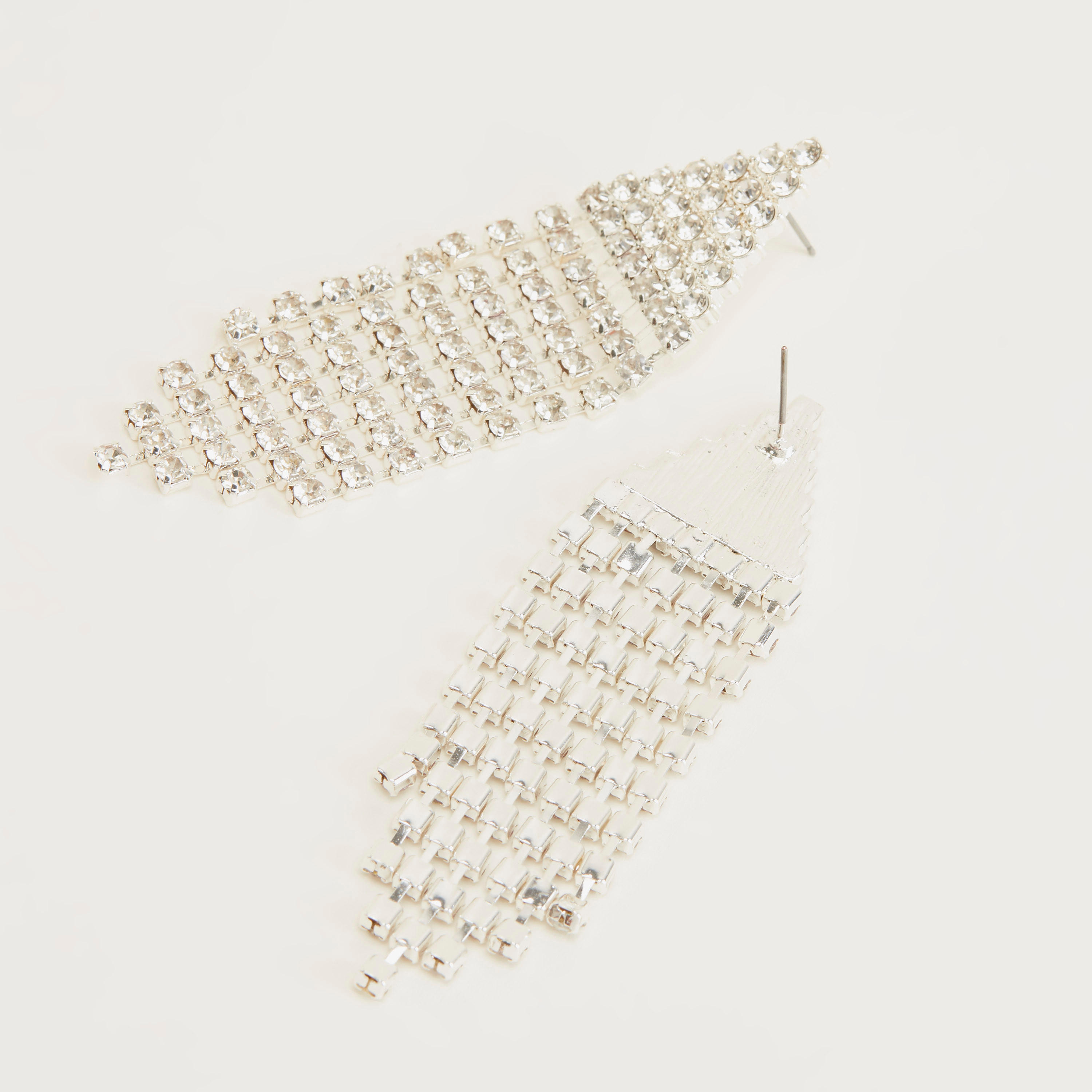 Embellished Dangling Earrings with Pushback Closure-women-watchesandjewellery-jewellery-earrings-image-4