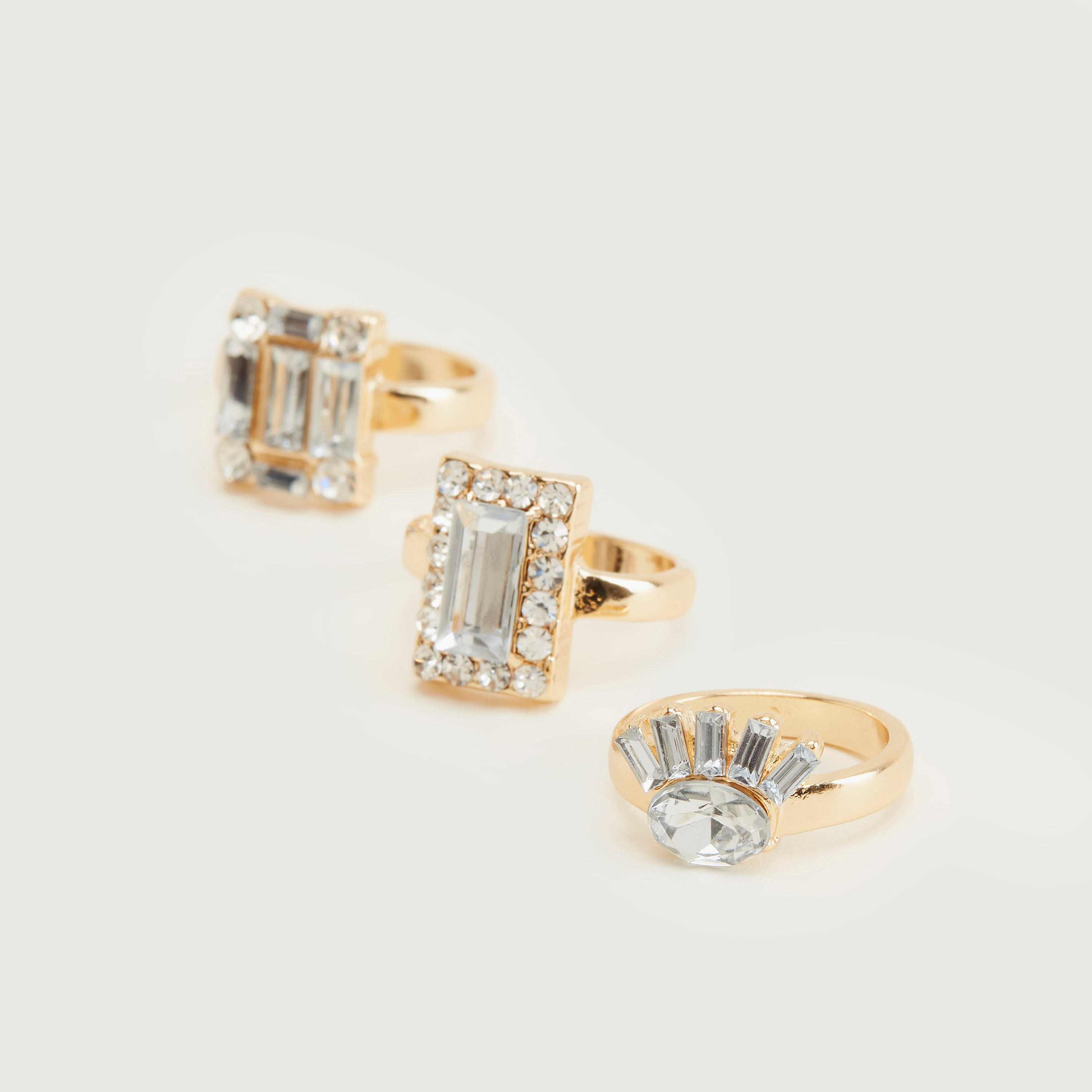 خواتم مزيّنة - طقم من 3 قطع-women-watchesandjewellery-jewellery-rings-image-2