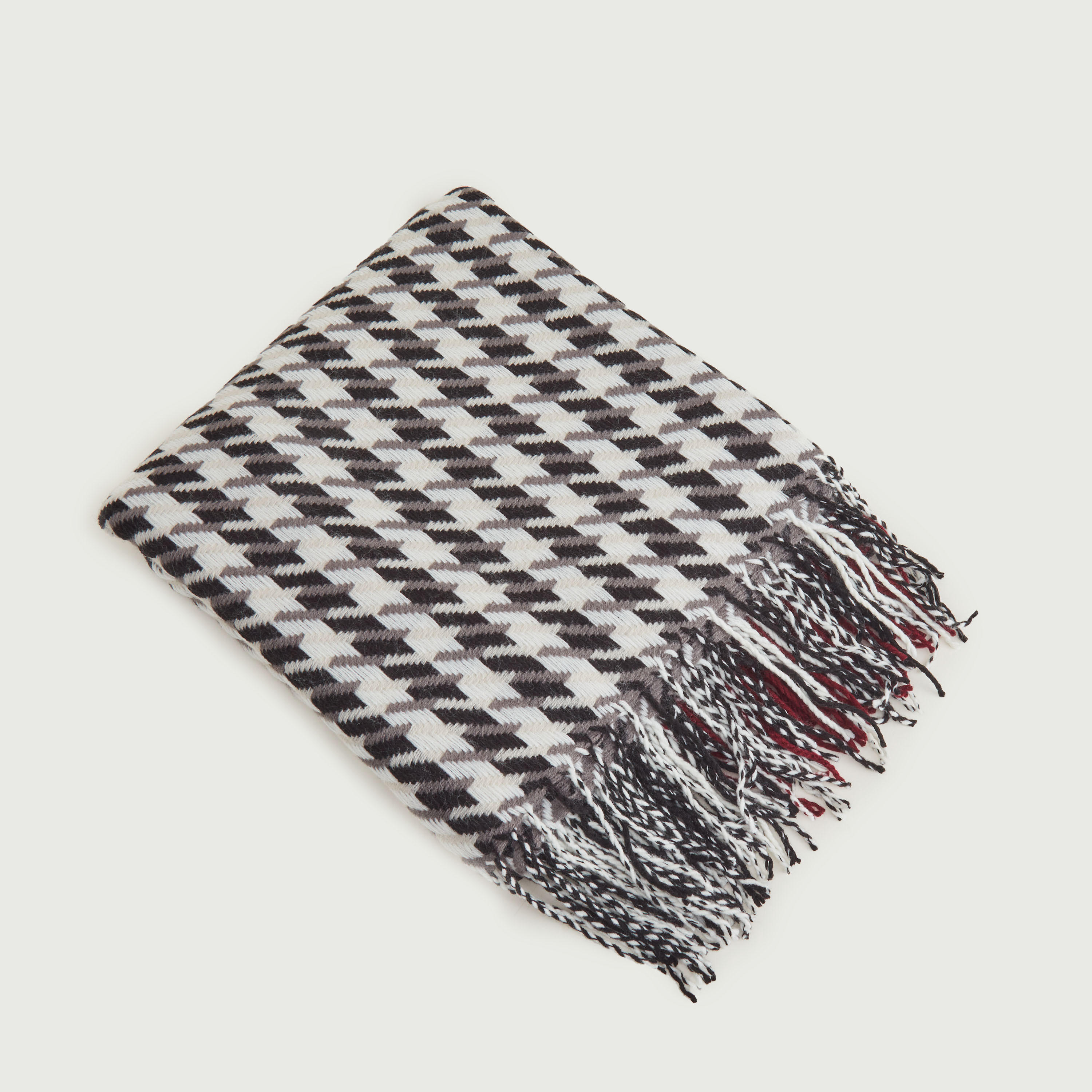 Houndstooth Poncho with Fringe Detail and Pockets-women-clothingaccessories-scarves-image-3