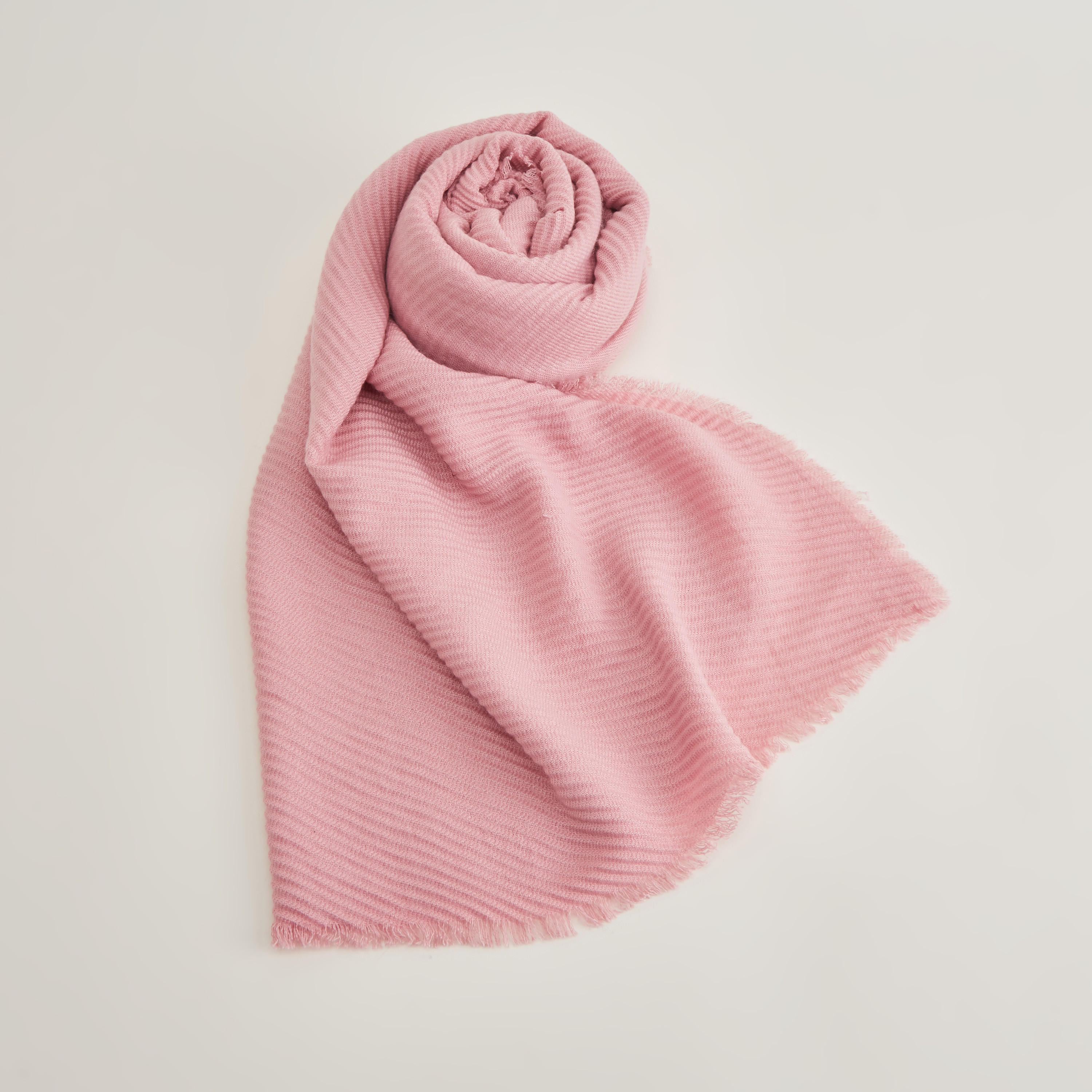 Pleated Scarf with Frayed Edges-women-clothingaccessories-scarves-image-3