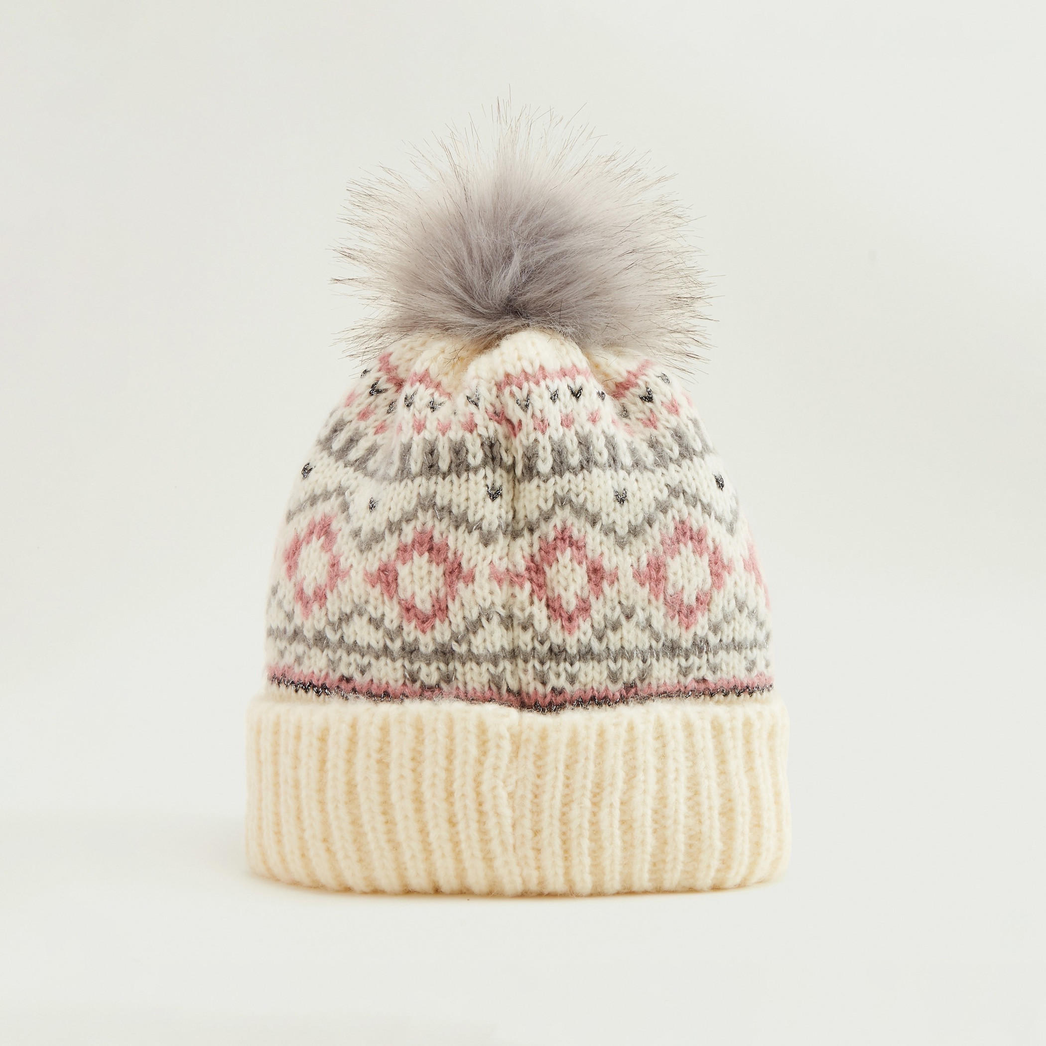 Textured Beanie Cap with Cuffed Hem and Applique Detail-women-clothingaccessories-capsandhats-image-3