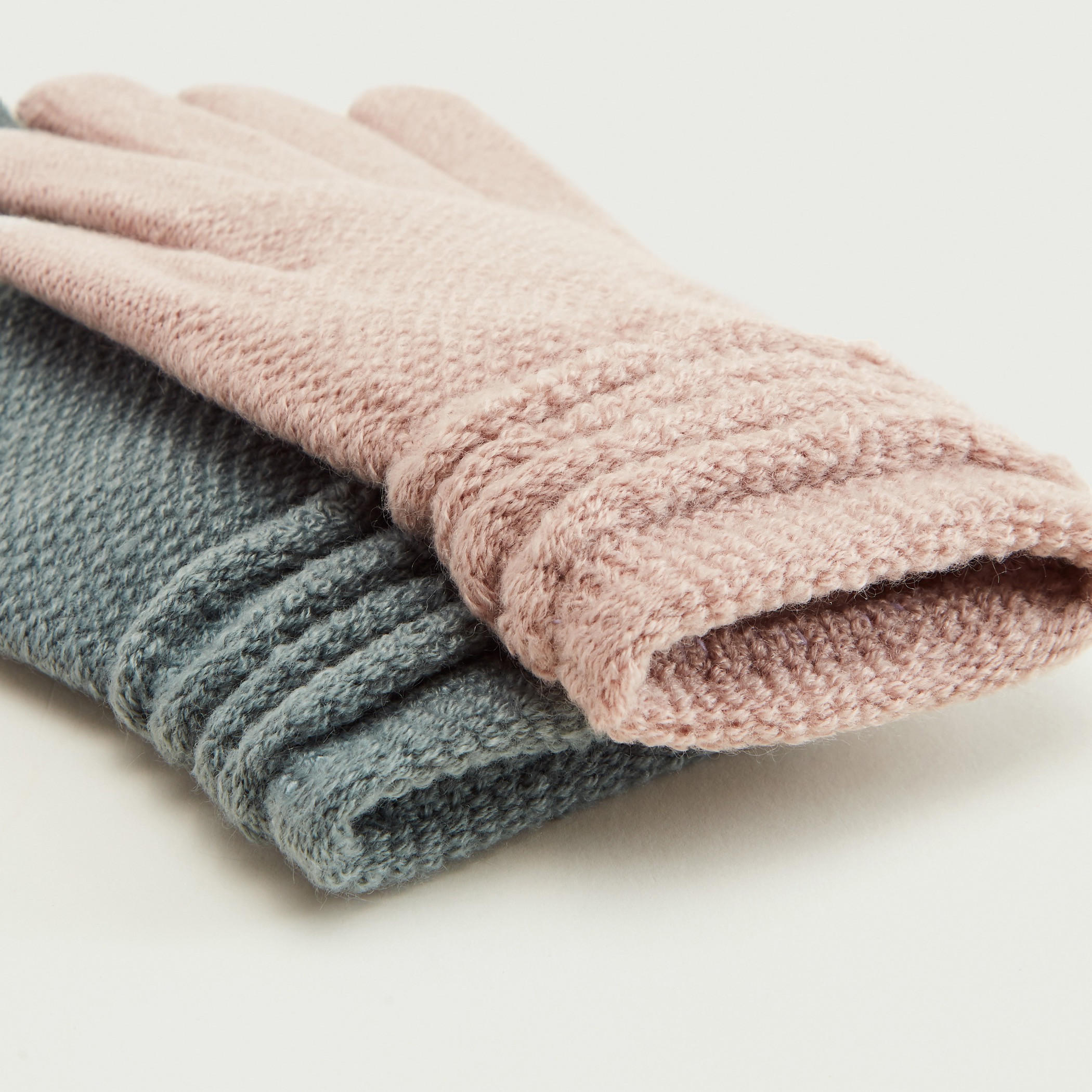 Set of 2 - Textured Gloves with Cuffed Hem-women-clothingaccessories-gloves-image-4