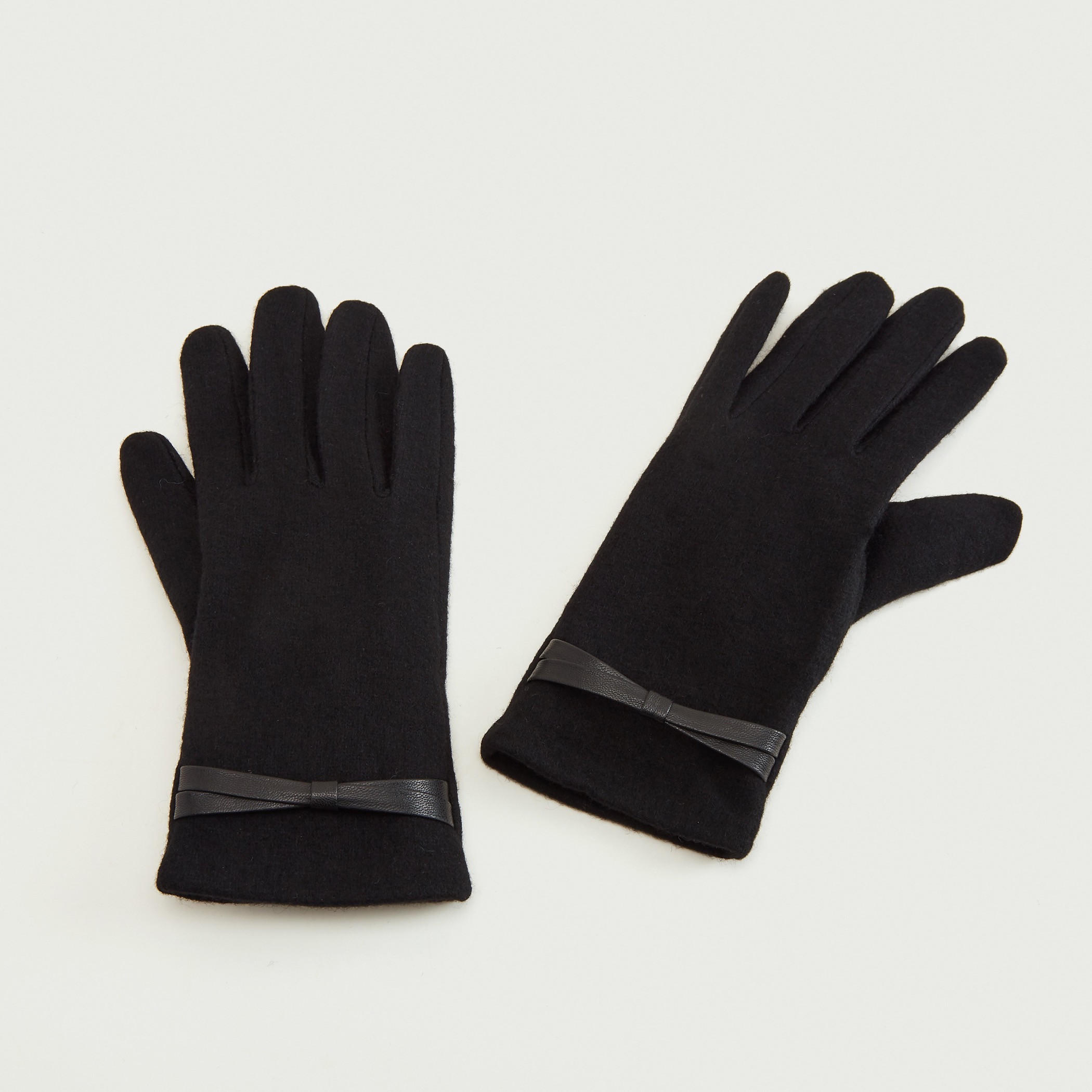 قفازات بارزة الملمس بأطراف مطاطية-women-clothingaccessories-gloves-image-1