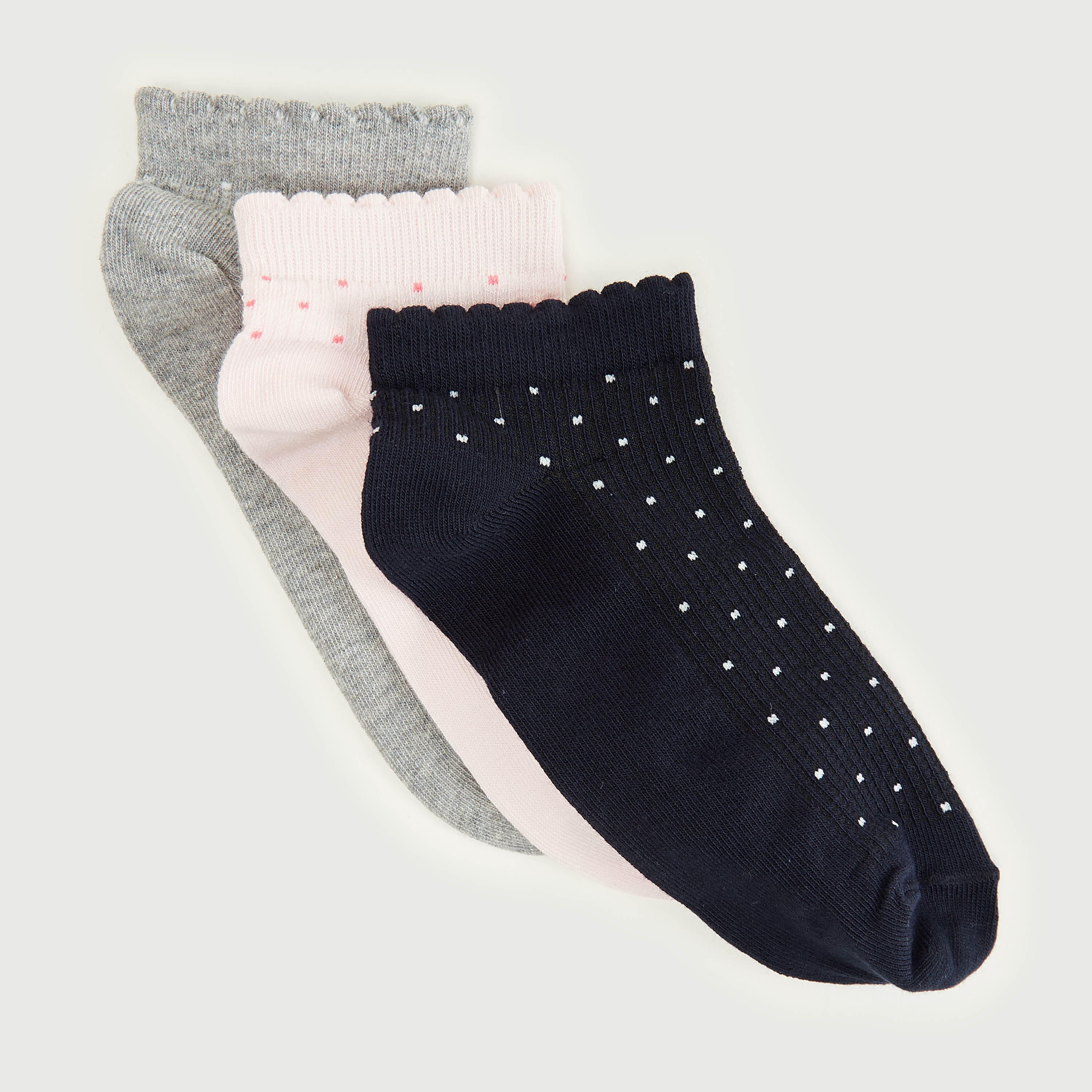 جوارب مستدامة بطول الكاحل وطبعات - طقم من 3 قطع-women-socksandstockings-image-2