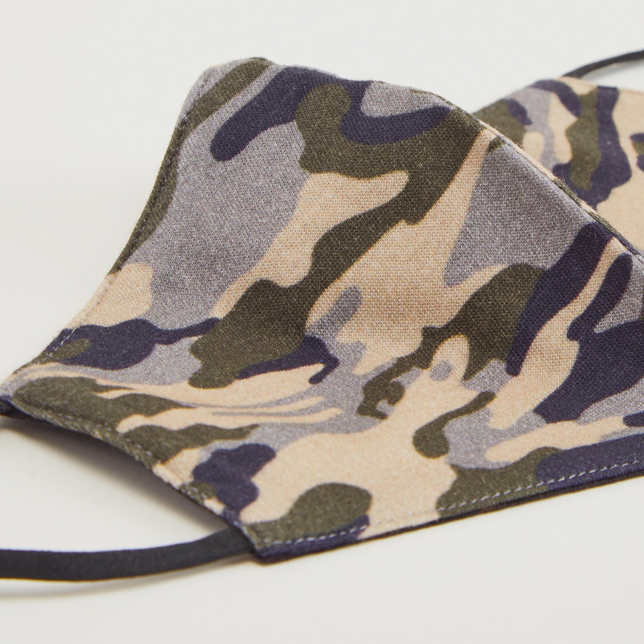 Camouflage Print Cotton Face Mask with Adjustable Ear Loops-women-clothingaccessories-fashionmasks-image-2