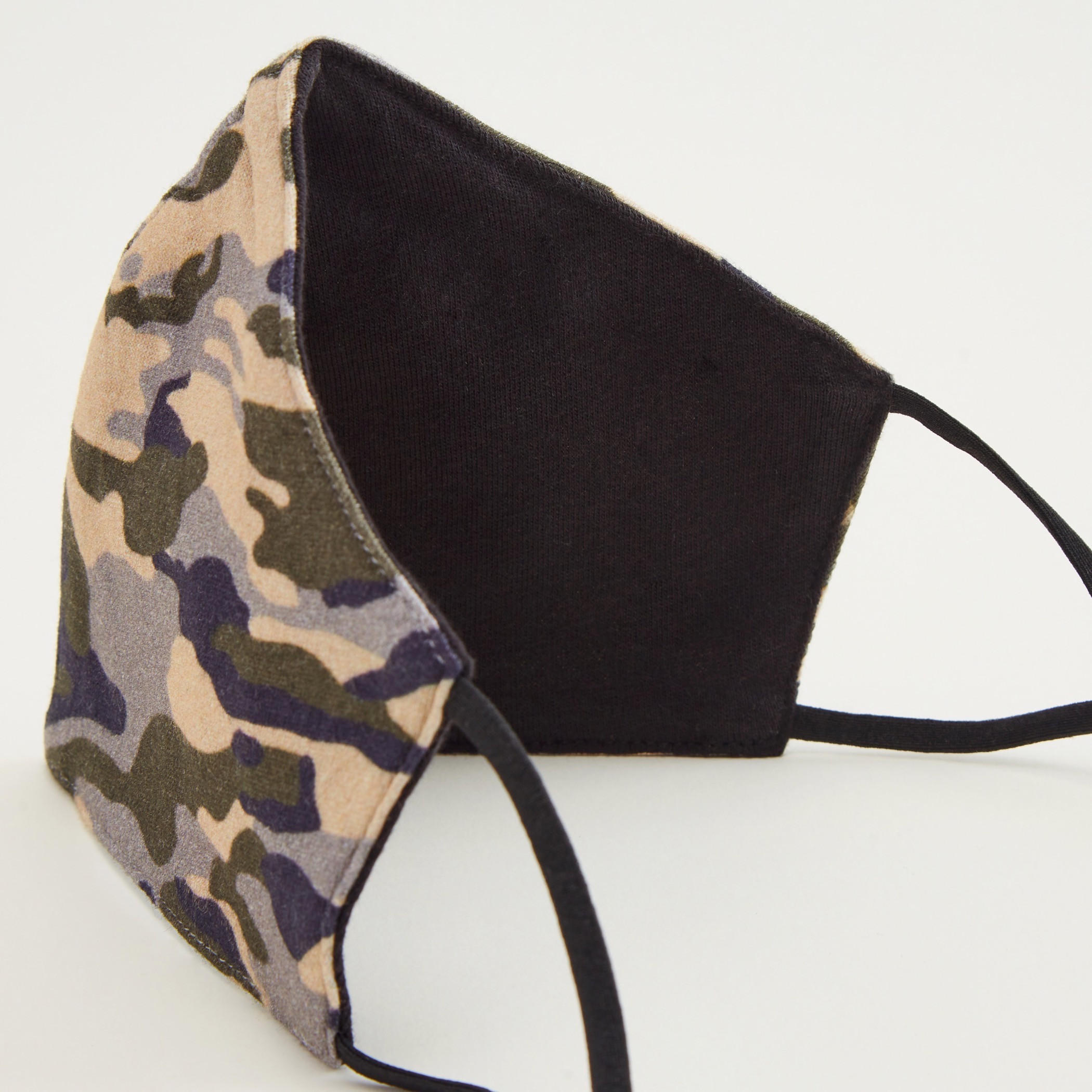 Camouflage Print Cotton Face Mask with Adjustable Ear Loops-women-clothingaccessories-fashionmasks-image-3
