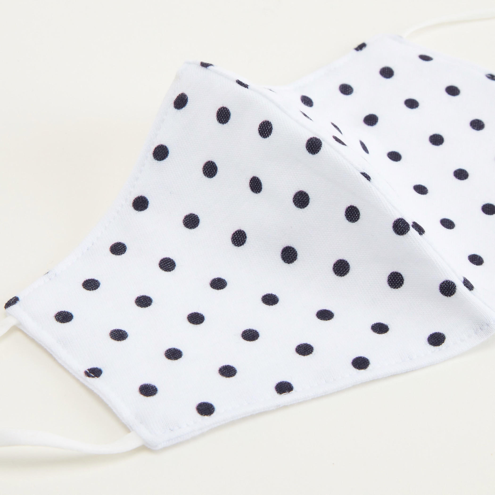 Polka Dot Cotton Face Mask with Adjustable Ear Loops-women-clothingaccessories-fashionmasks-image-2