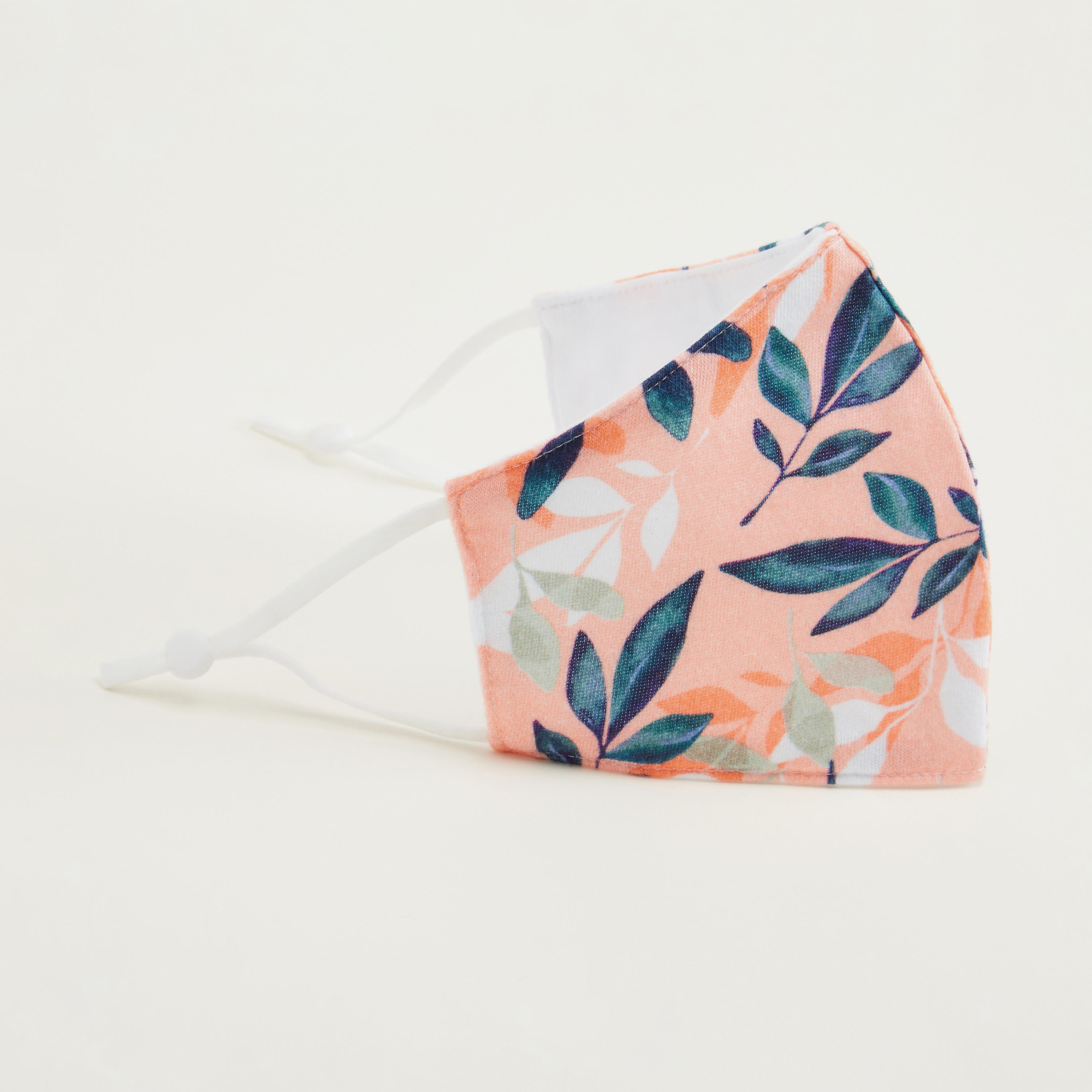 Printed Cotton Face Cover Mask with Adjustable Ear Loops-women-clothingaccessories-fashionmasks-image-1